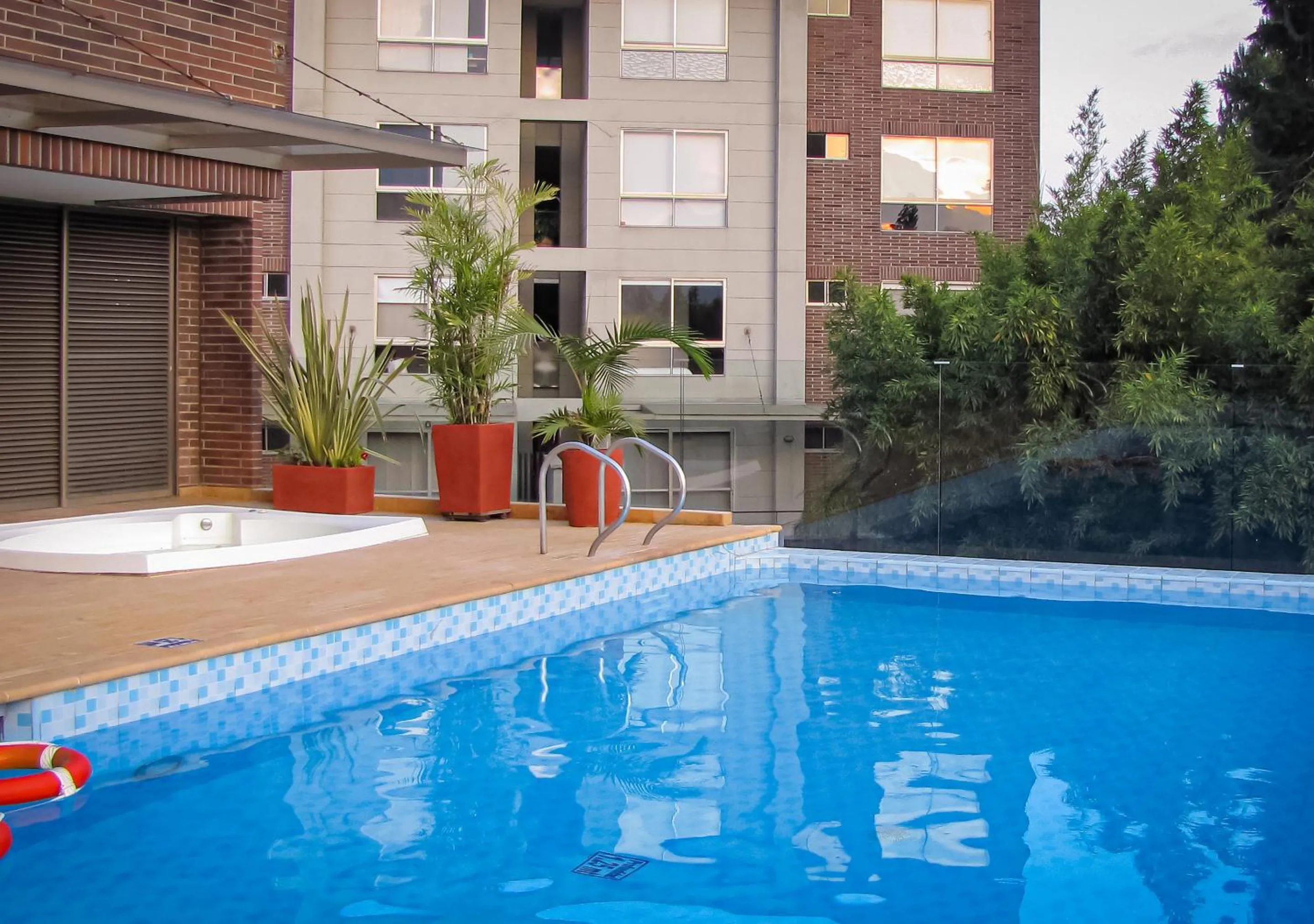 Pool view in MG Hotels & Suites