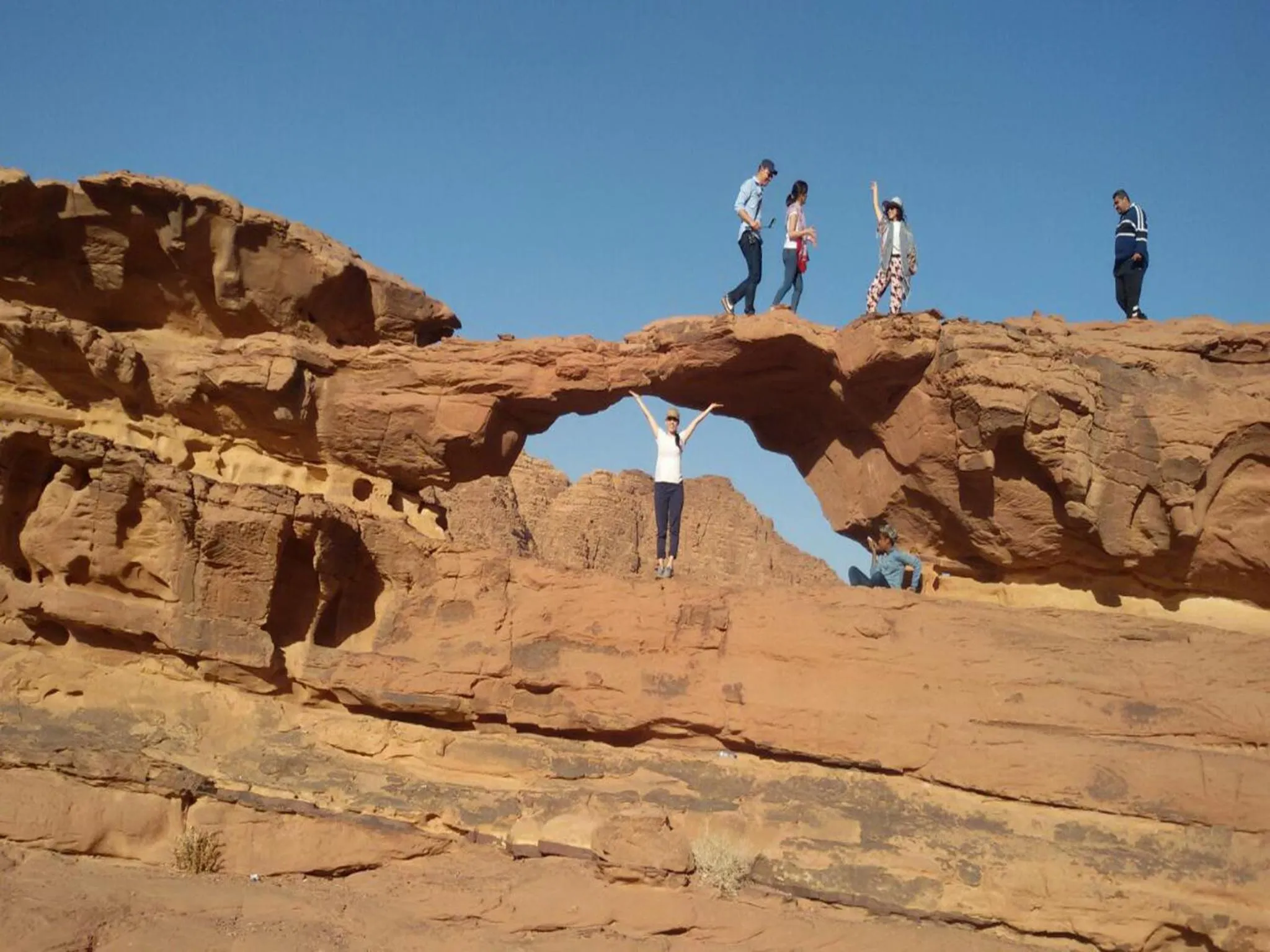 group of guests in Wadi Rum Quiet Village Camp