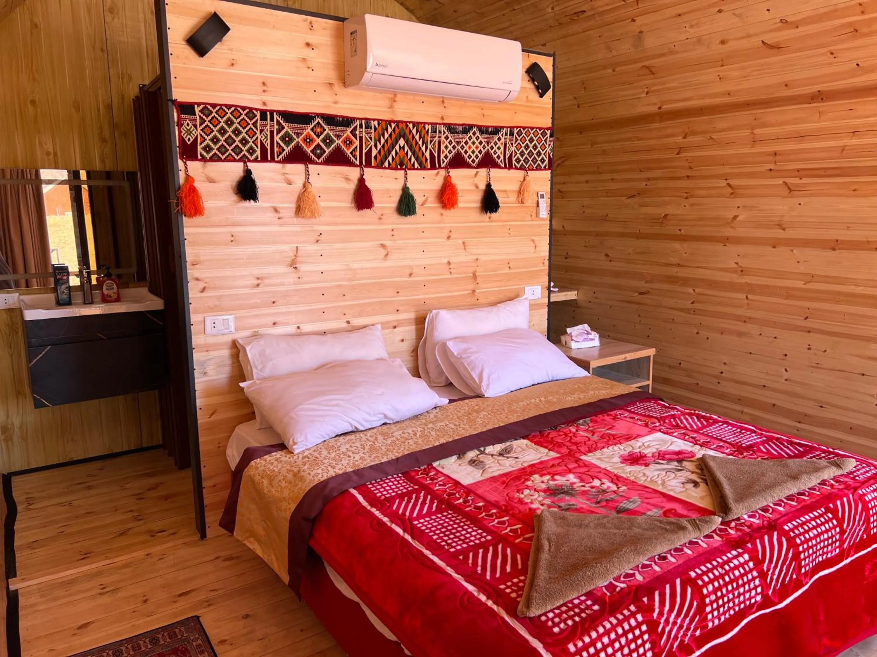 Bed in Wadi Rum Quiet Village Camp