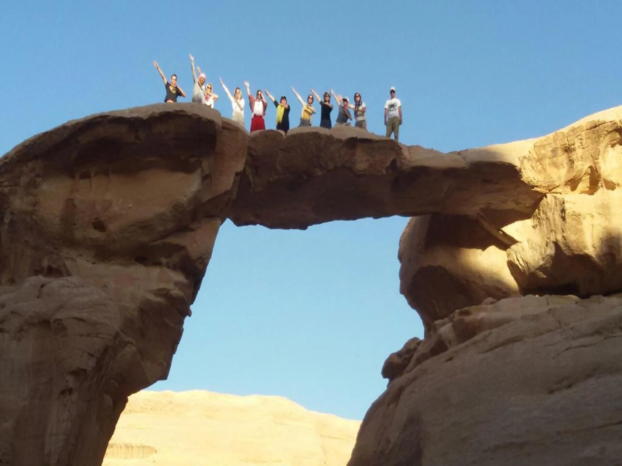 group of guests in Wadi Rum Quiet Village Camp