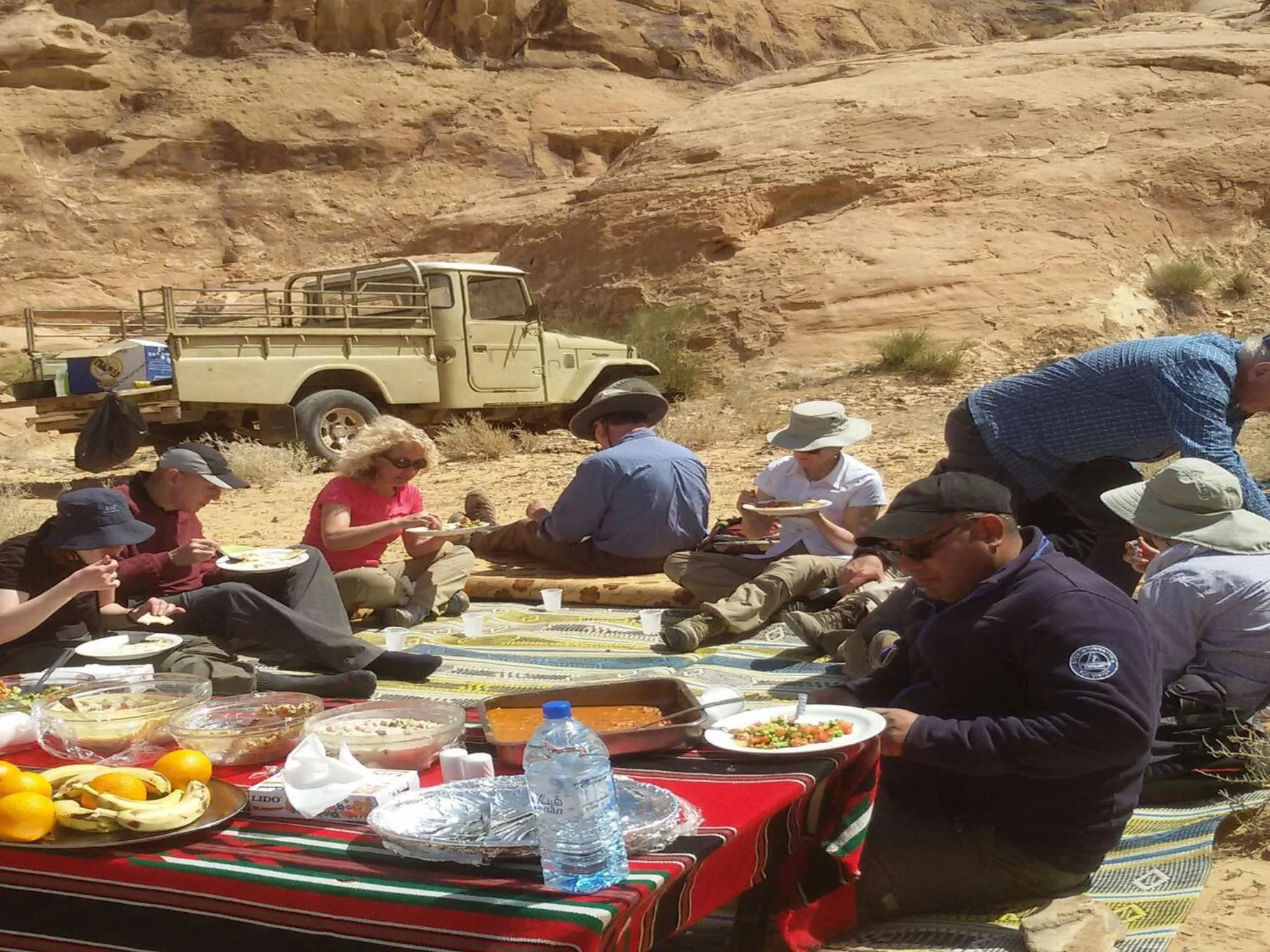 group of guests in Wadi Rum Quiet Village Camp