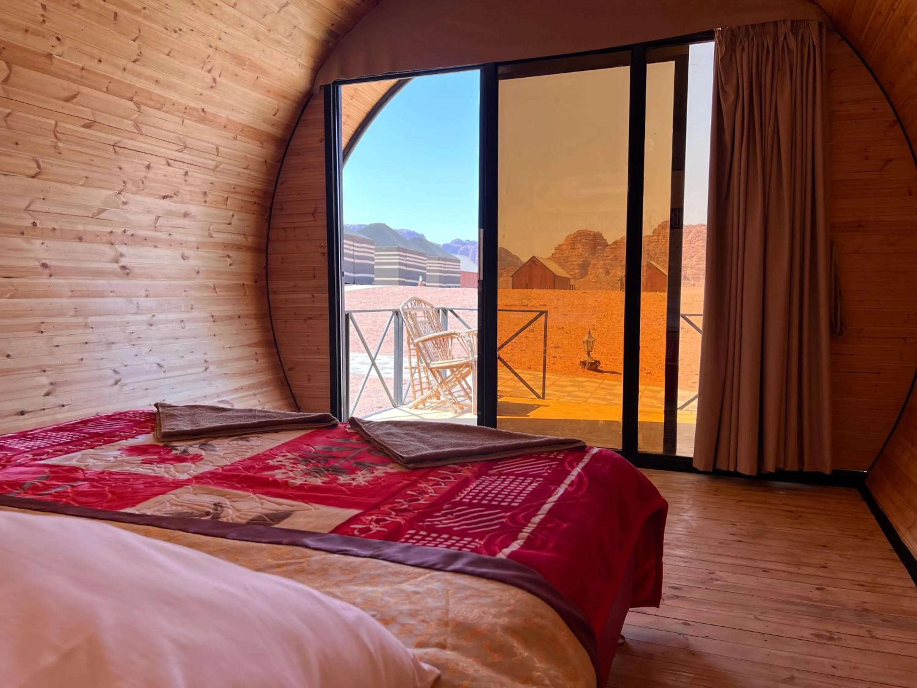 Bed in Wadi Rum Quiet Village Camp
