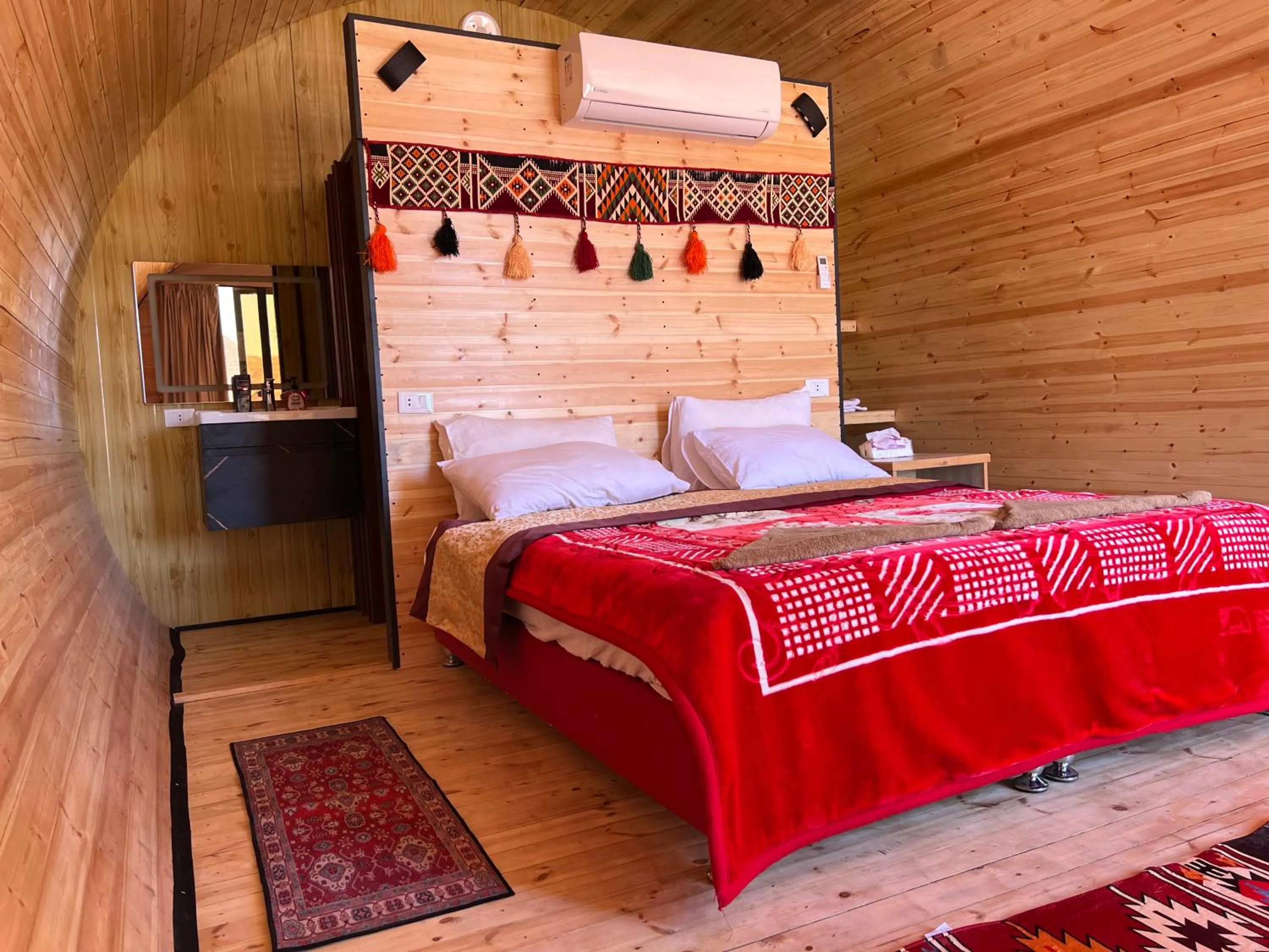 Bed in Wadi Rum Quiet Village Camp