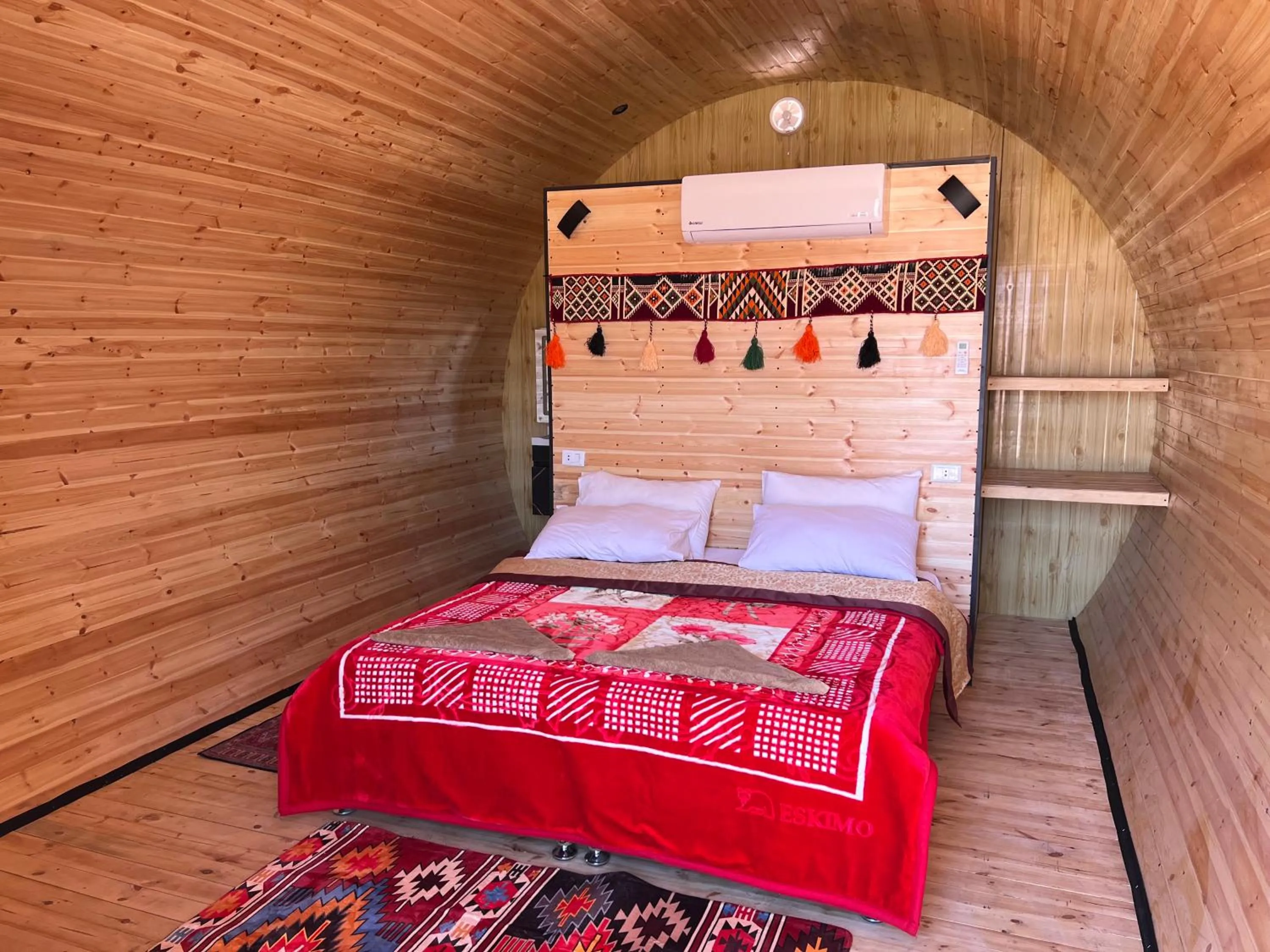 Bed in Wadi Rum Quiet Village Camp