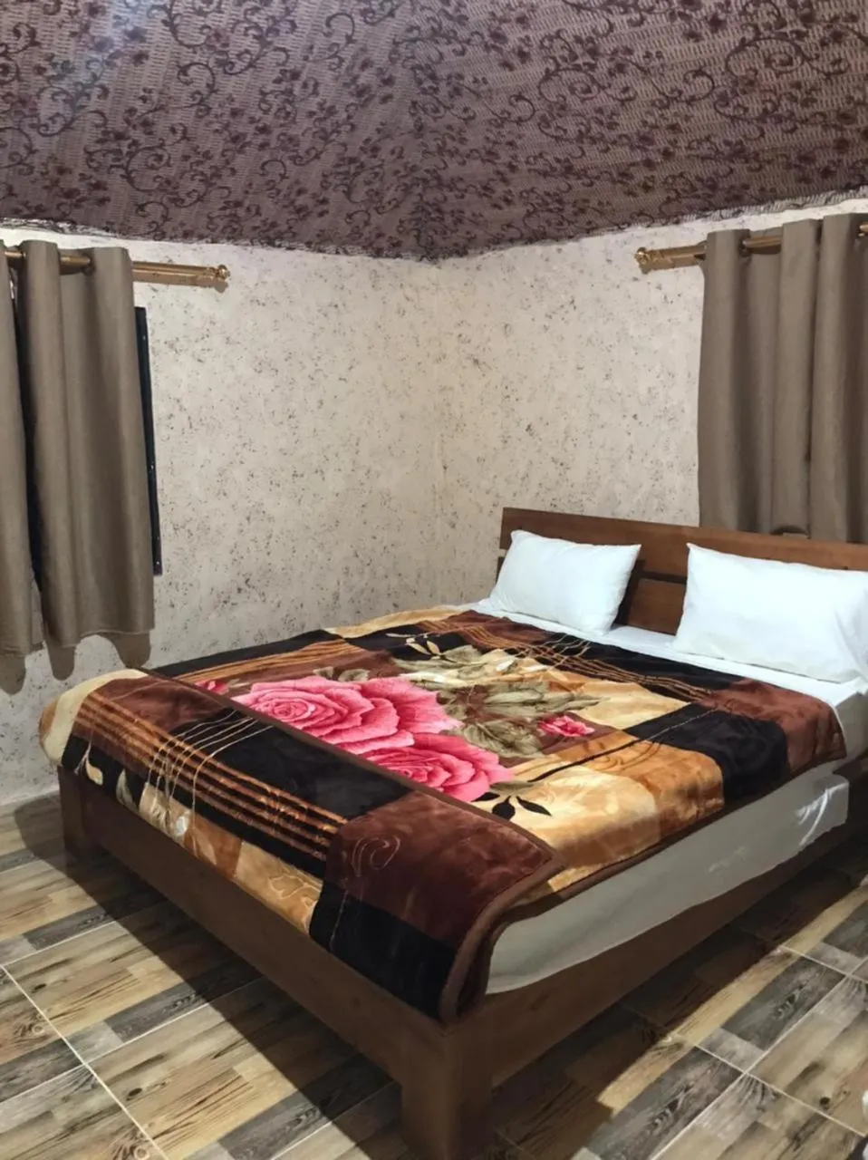 Bed in Wadi Rum Quiet Village Camp