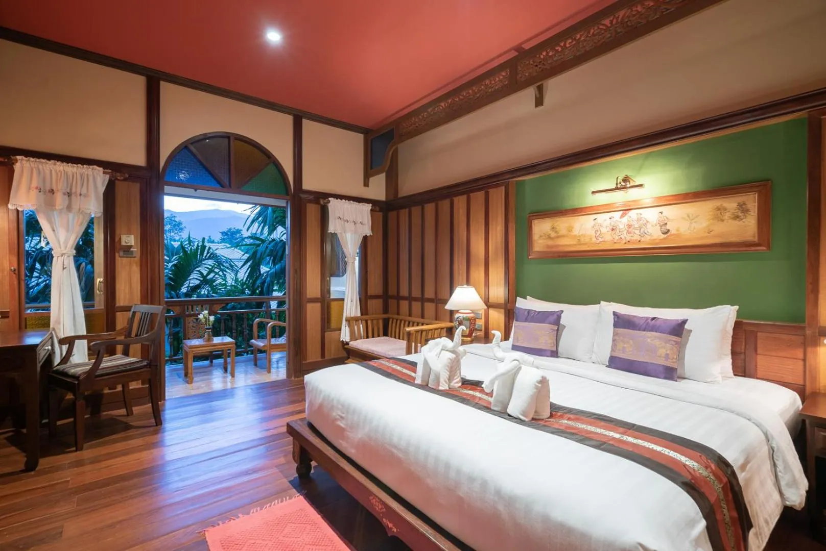 Bed in ViangNgam LanNa Villa Resort (SHA Extra Plus)