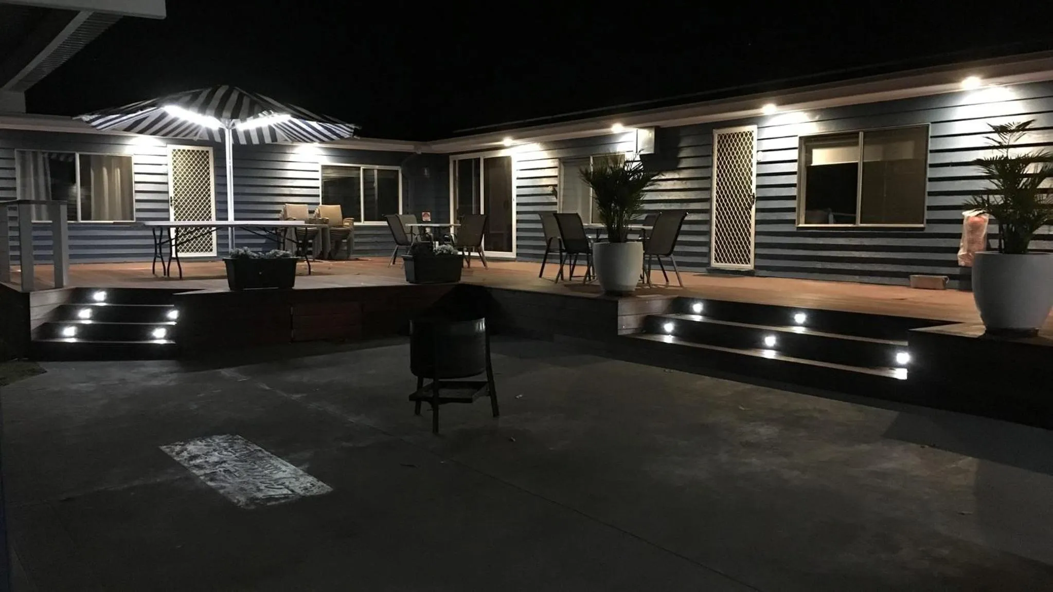 Patio in Laguna lodge Group Accommodation