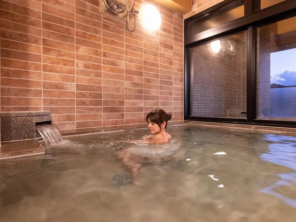 Hot Spring Bath in Central Hotel Takeoonsen Ekimae