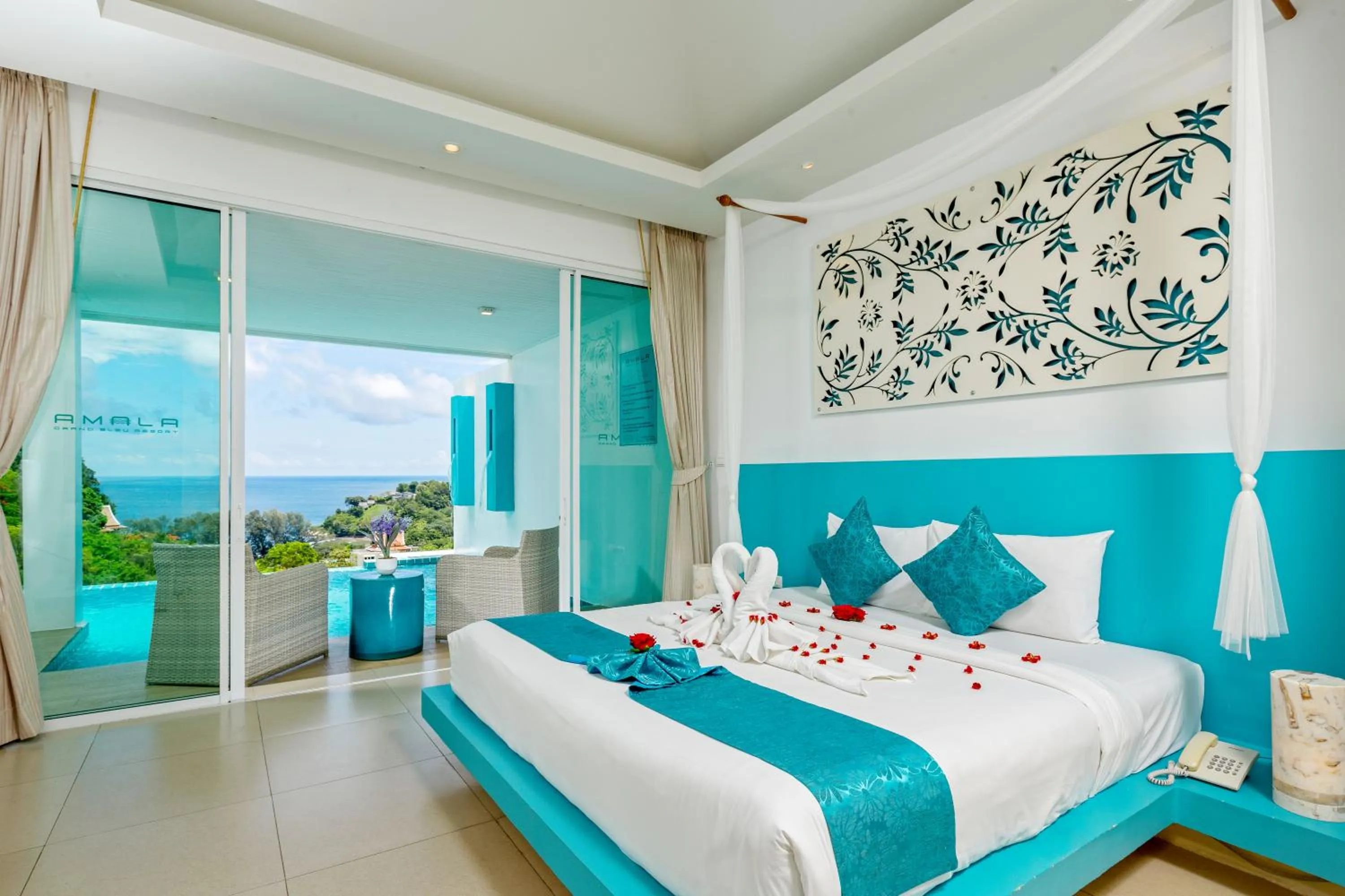 Decorative detail, Bed in Amala Grand Bleu Resort Hilltops - SHA