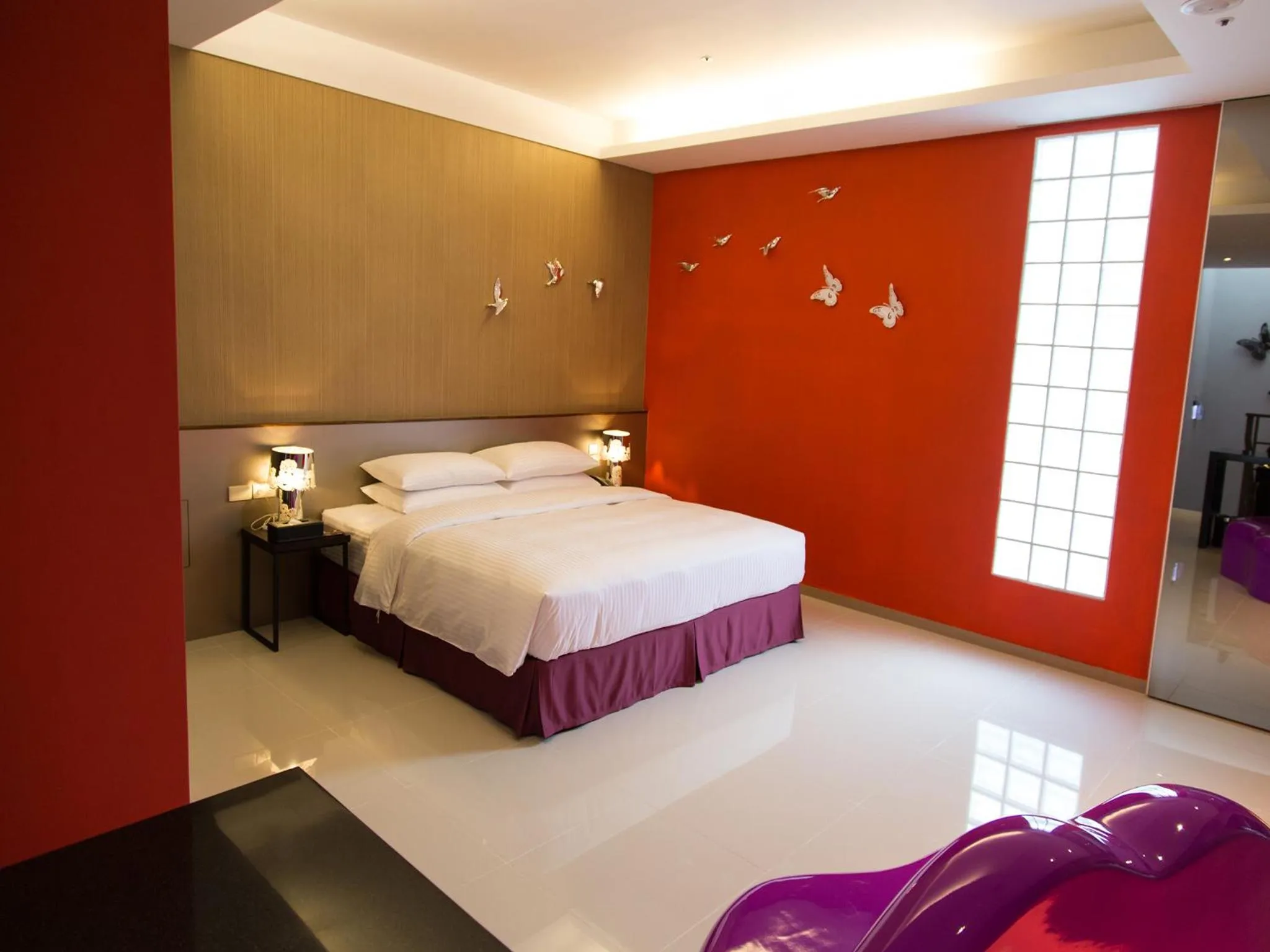 Bed in Hoya Resort Hotel Kaohsiung