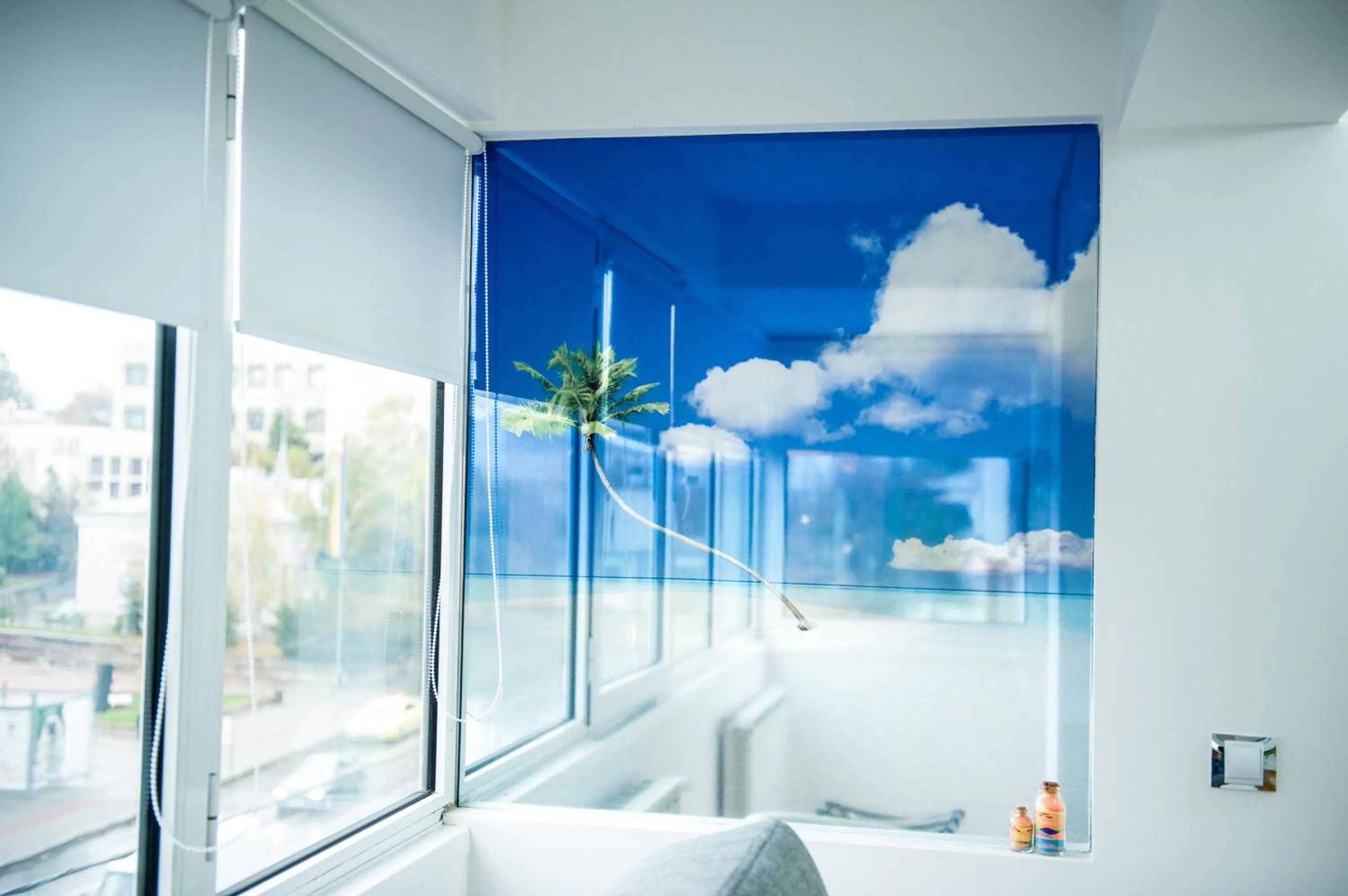 Living room, Bed in White Dream Suites