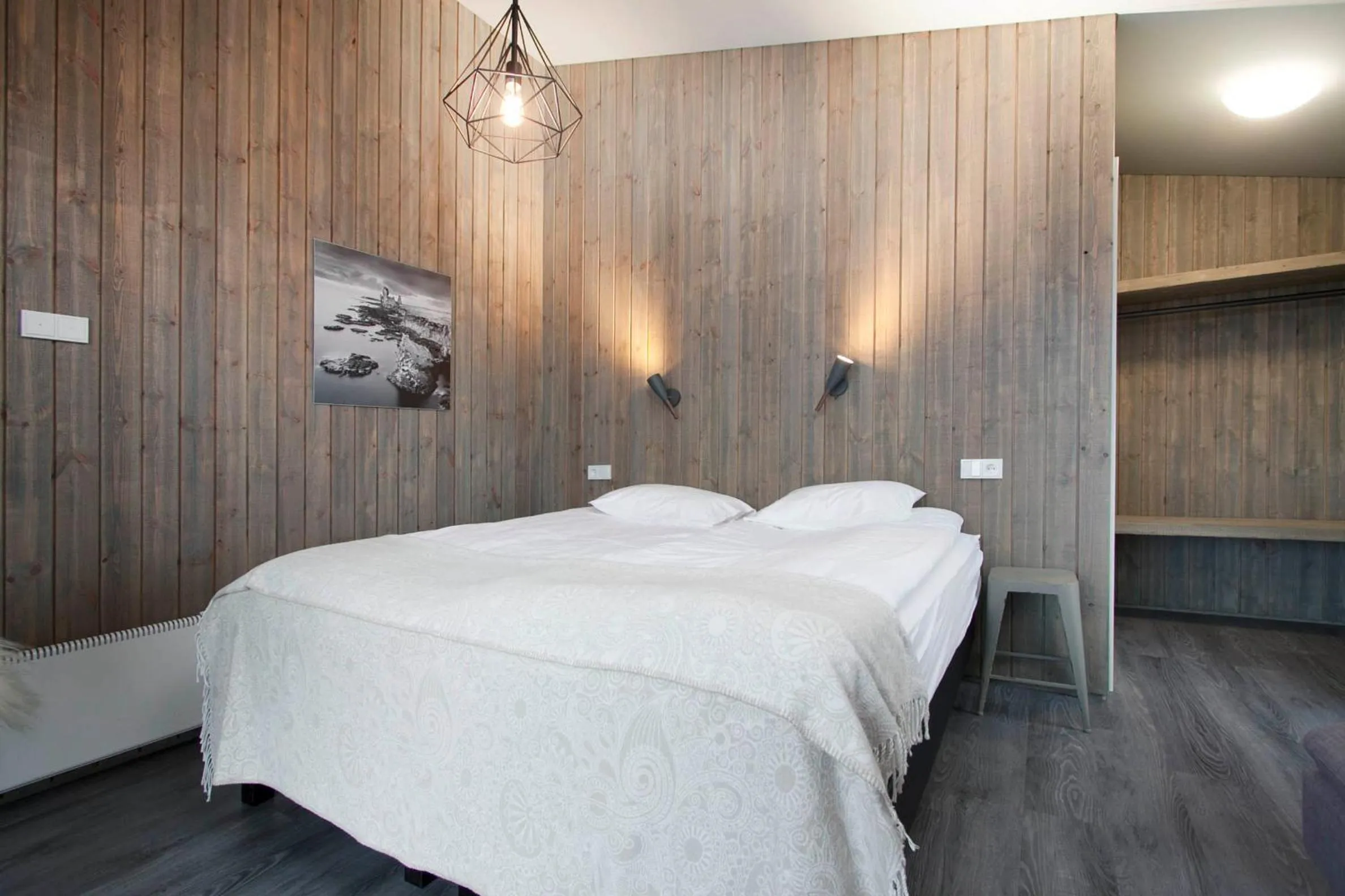 Bedroom, Bed in Arnarstapi Cottages