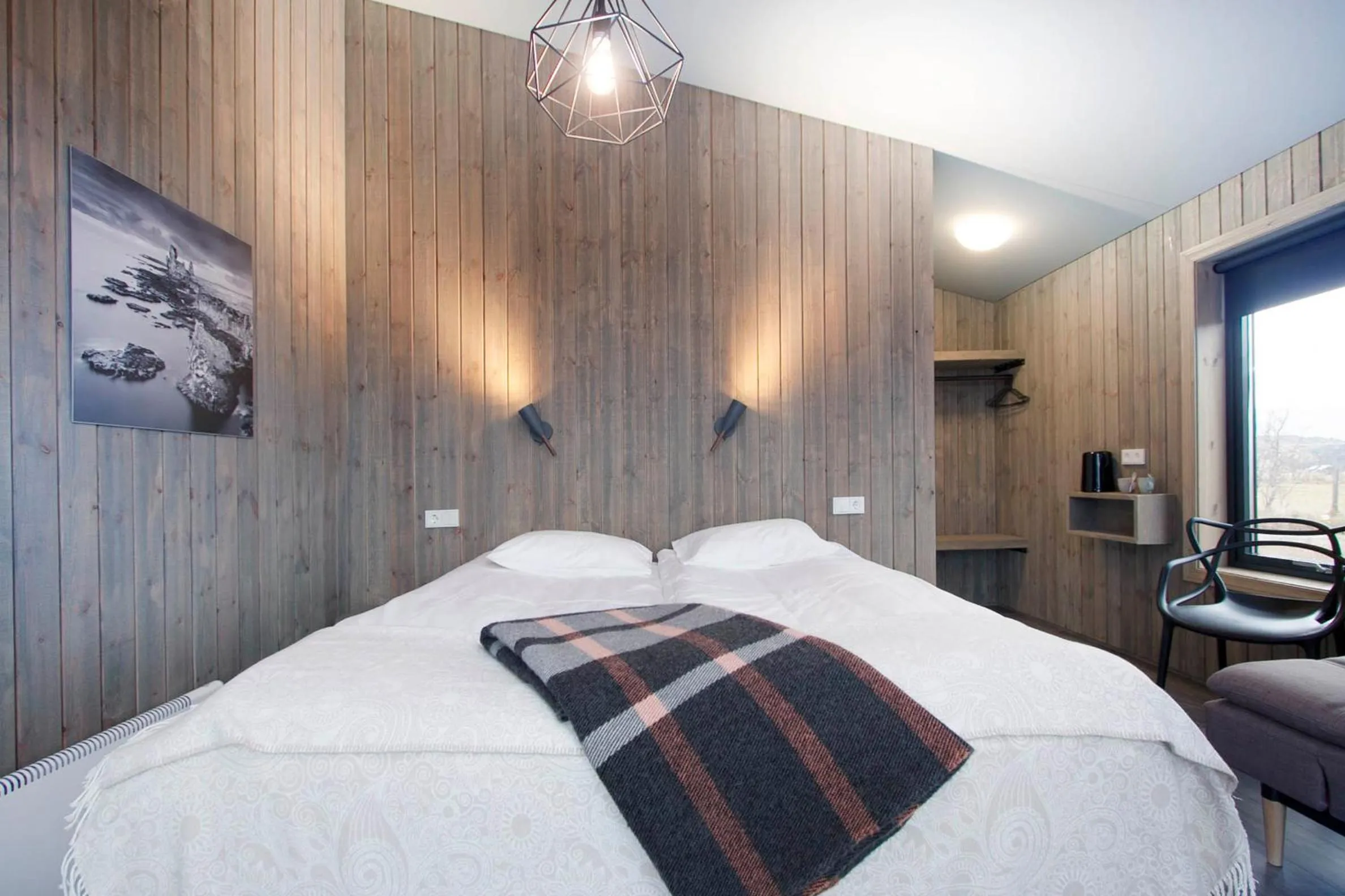 Bedroom, Bed in Arnarstapi Cottages