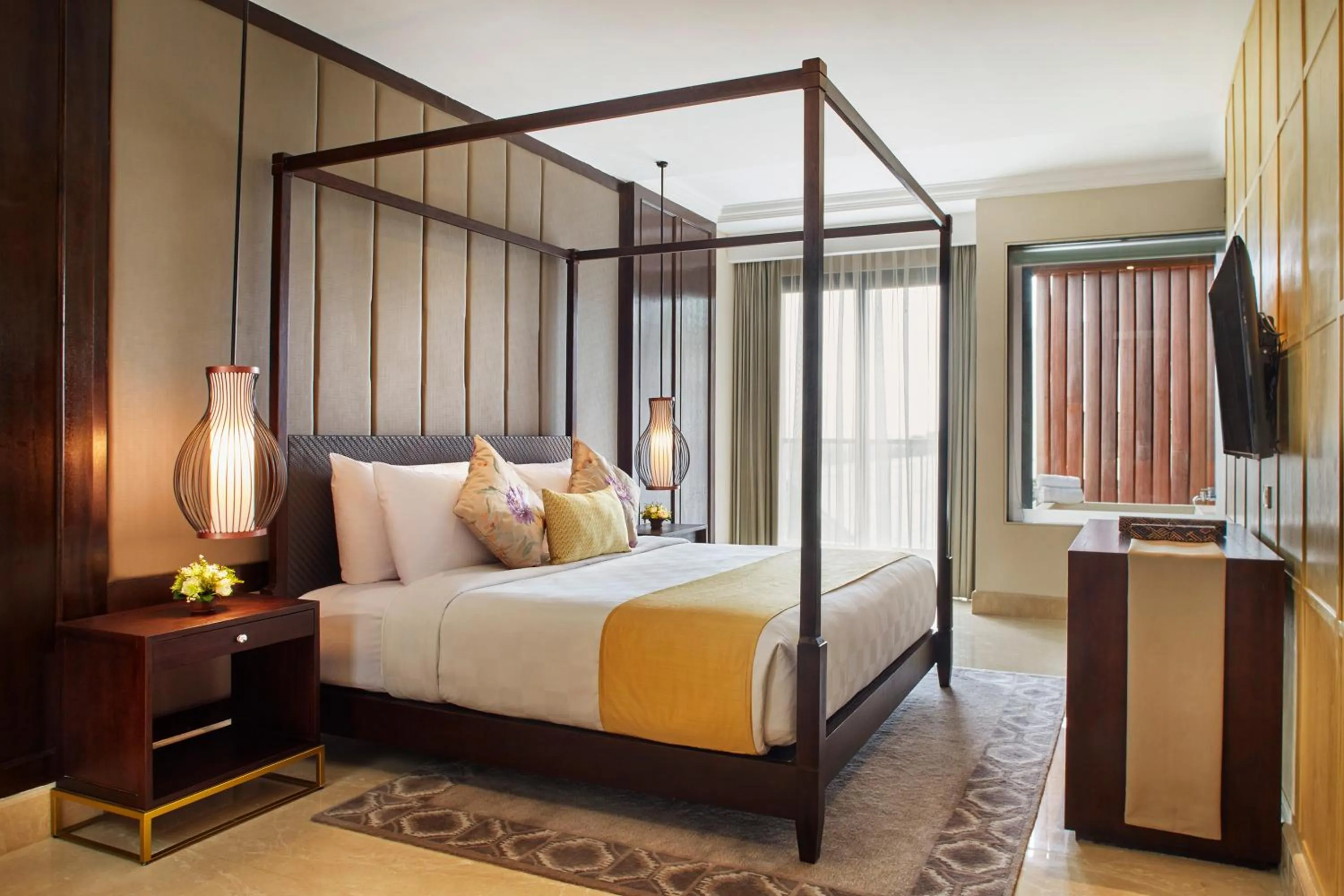 Decorative detail, Bed in Jambuluwuk Oceano Seminyak Hotel