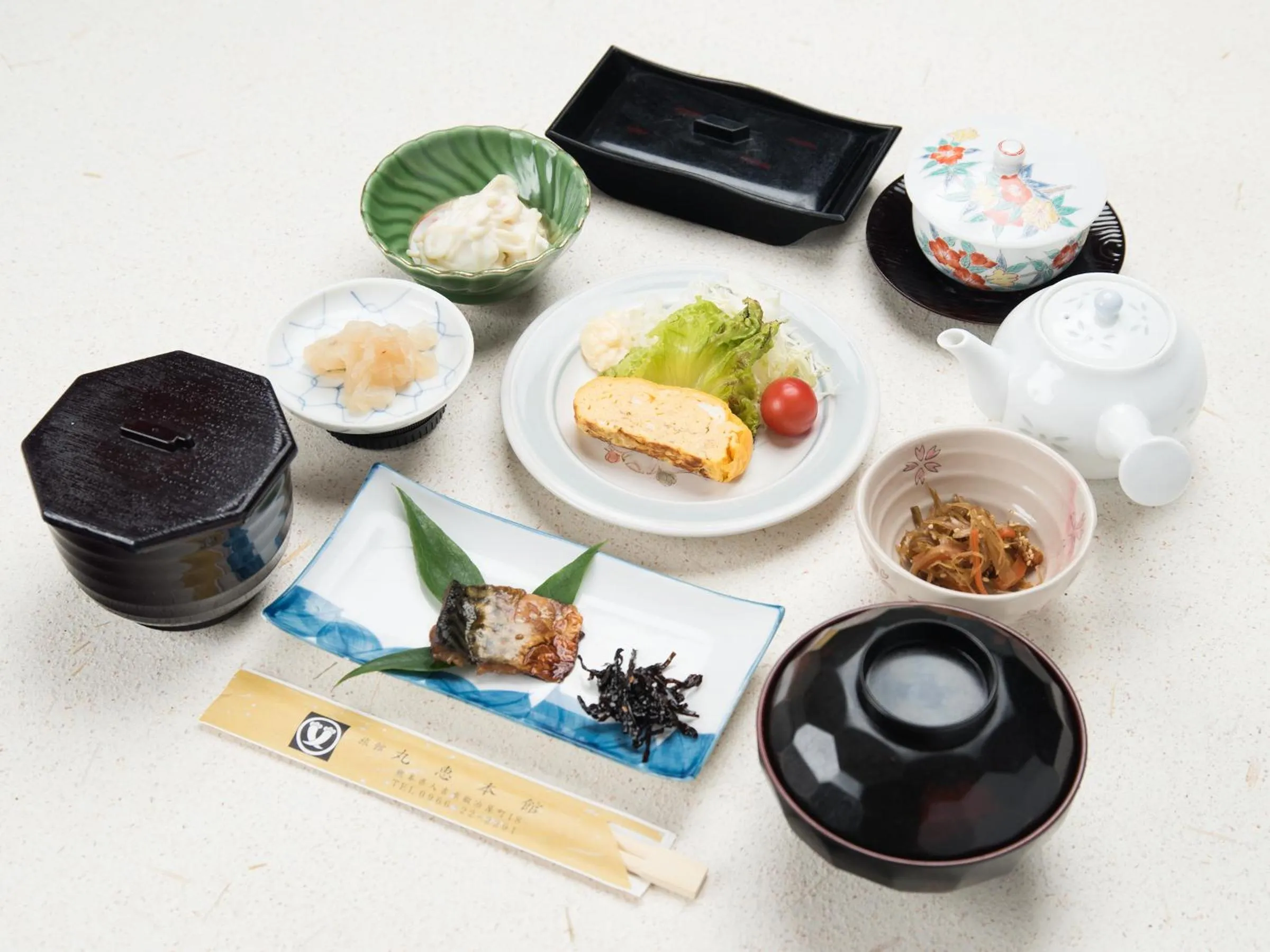 Asian breakfast in Ryokan Marue Honkan