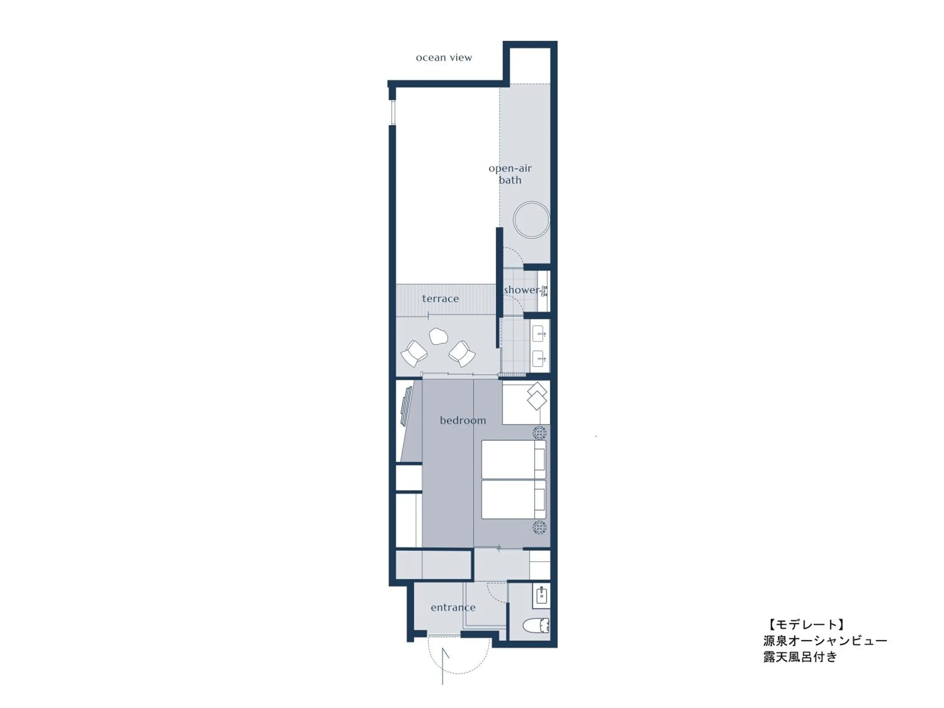 Floor plan in IZU RETREAT by Onko Chishin
