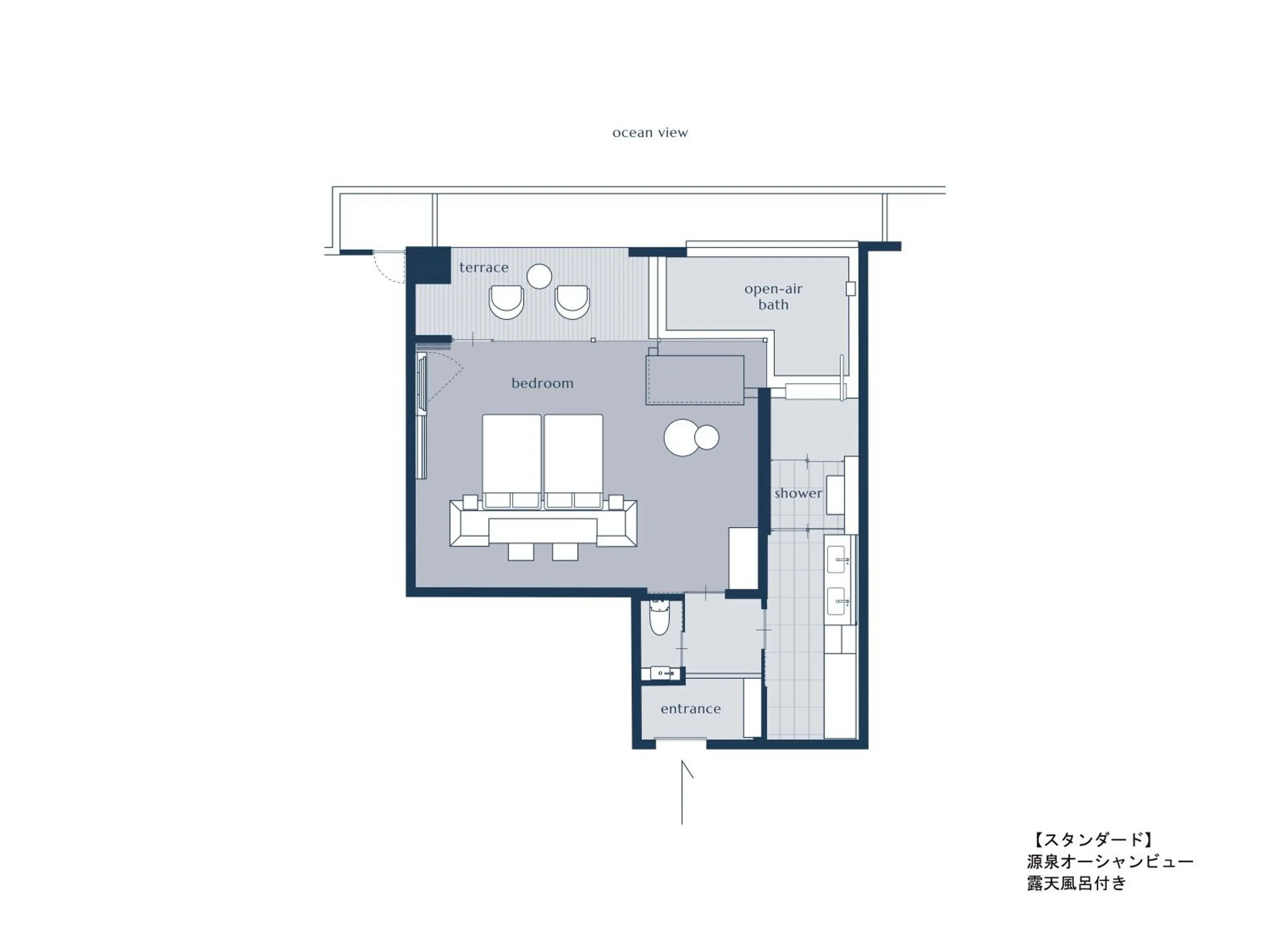 Floor plan in IZU RETREAT by Onko Chishin