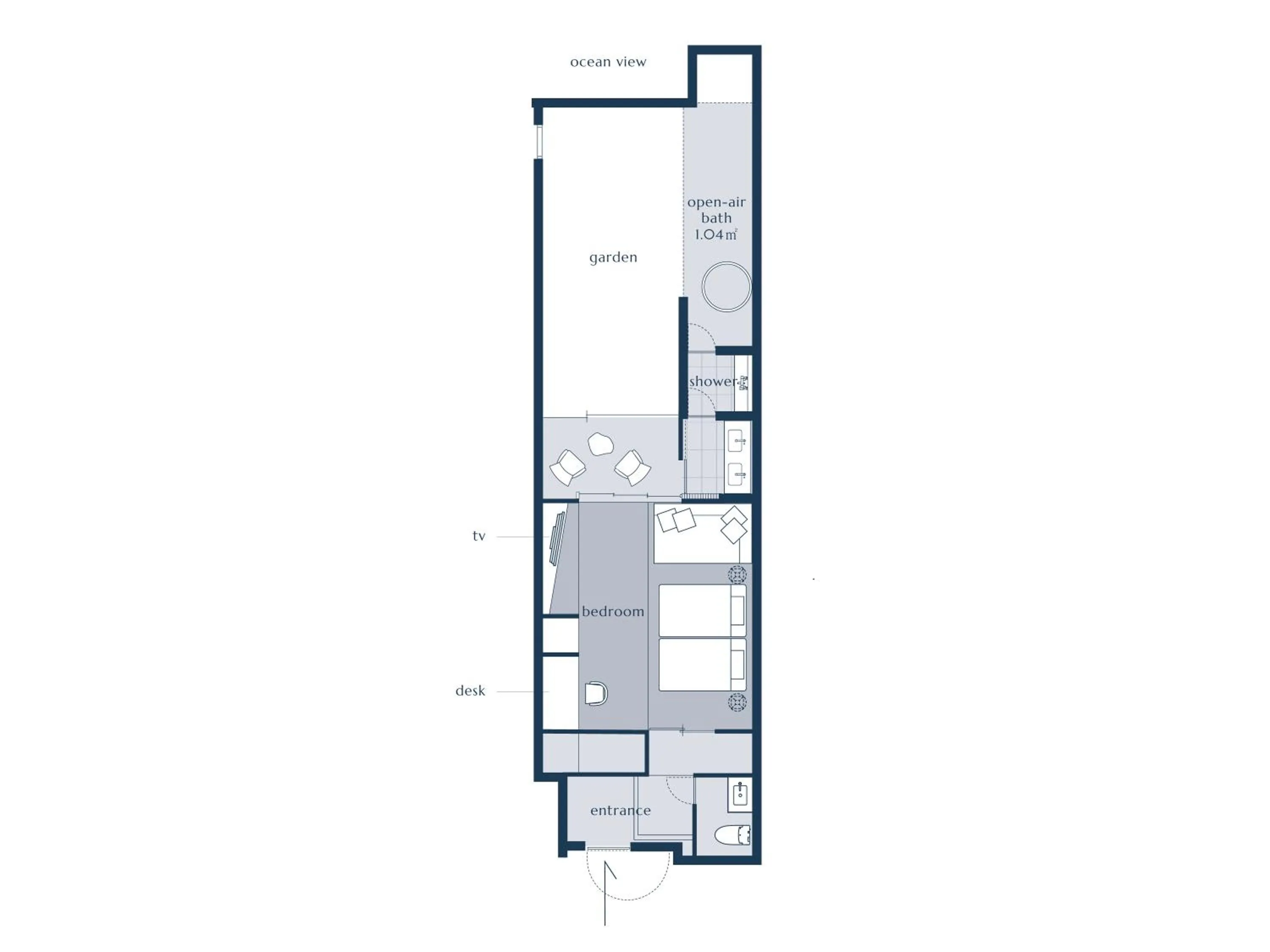 Floor plan in IZU RETREAT by Onko Chishin