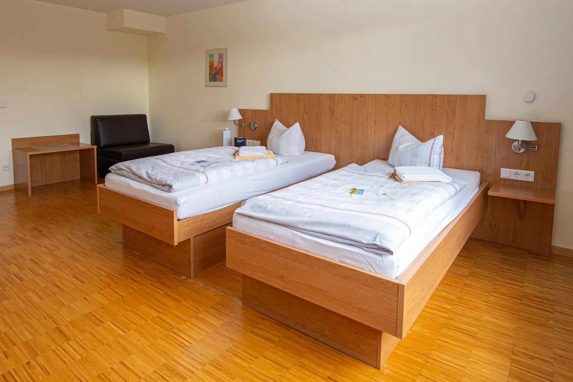 Bed in Das Gästehaus Puschendorf