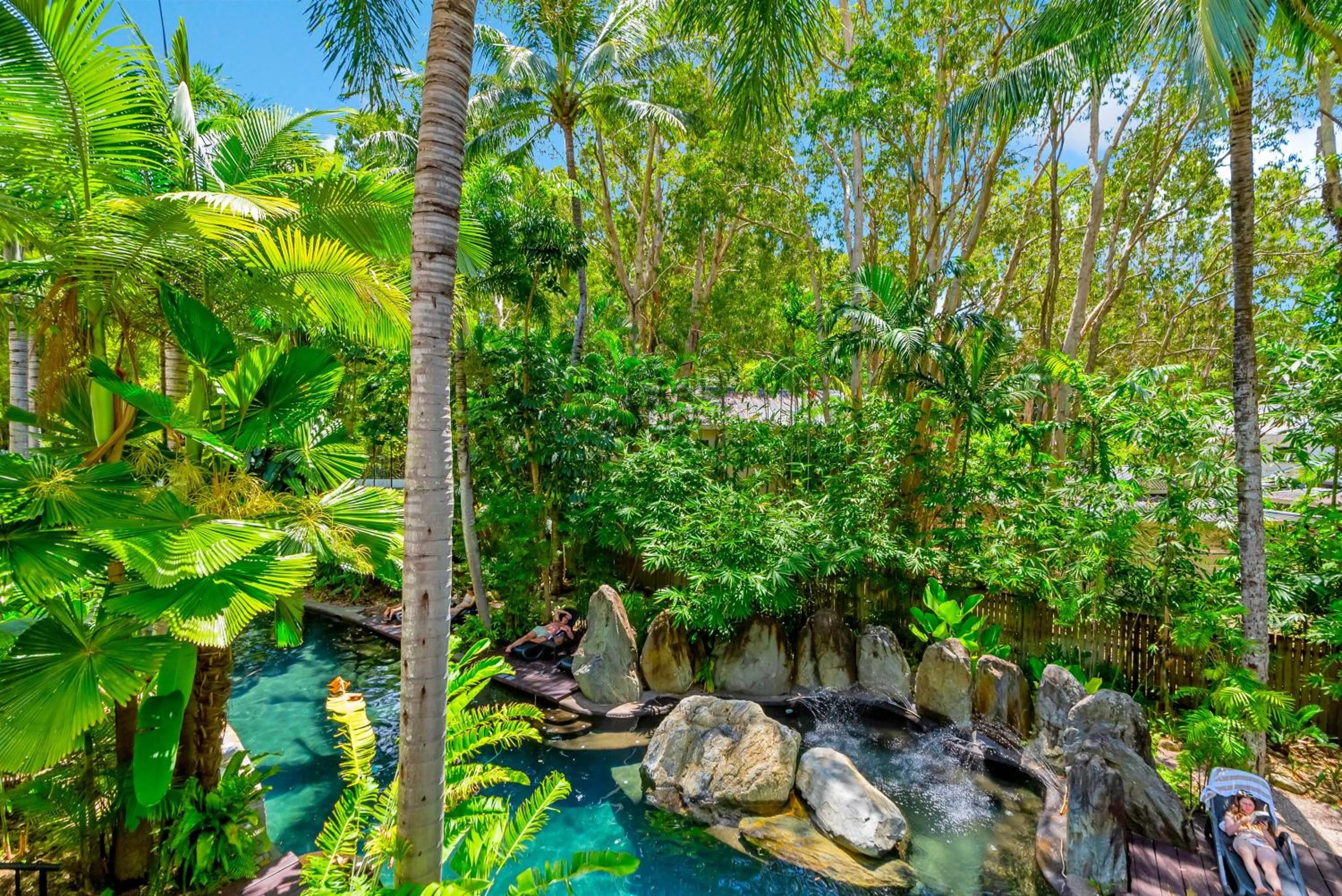 Garden view in Elysium Private Apartments at Beach Club & Spa