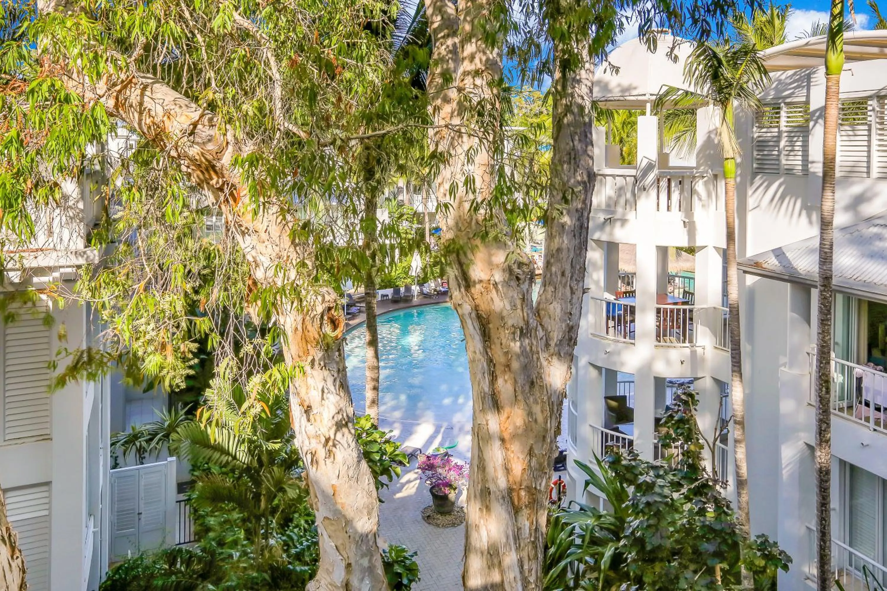 Pool view in Elysium Private Apartments at Beach Club & Spa