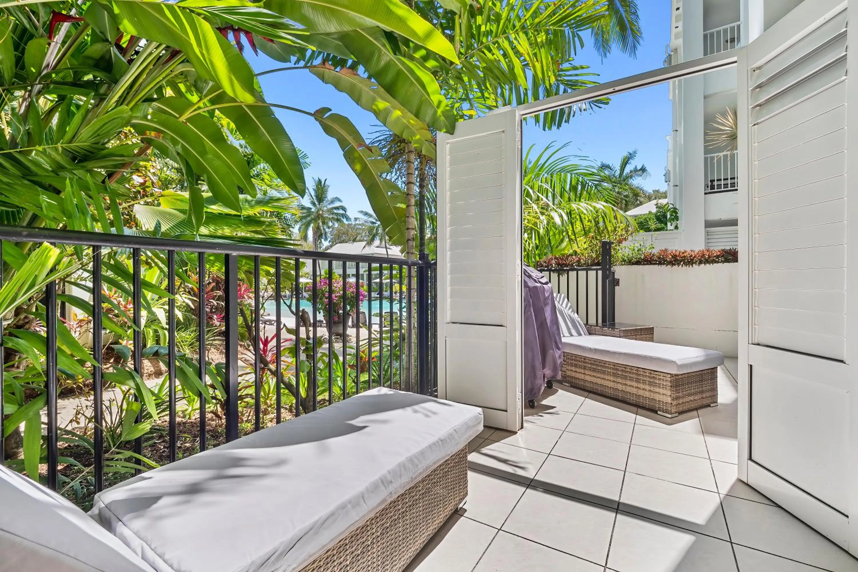 Patio in Elysium Private Apartments at Beach Club & Spa
