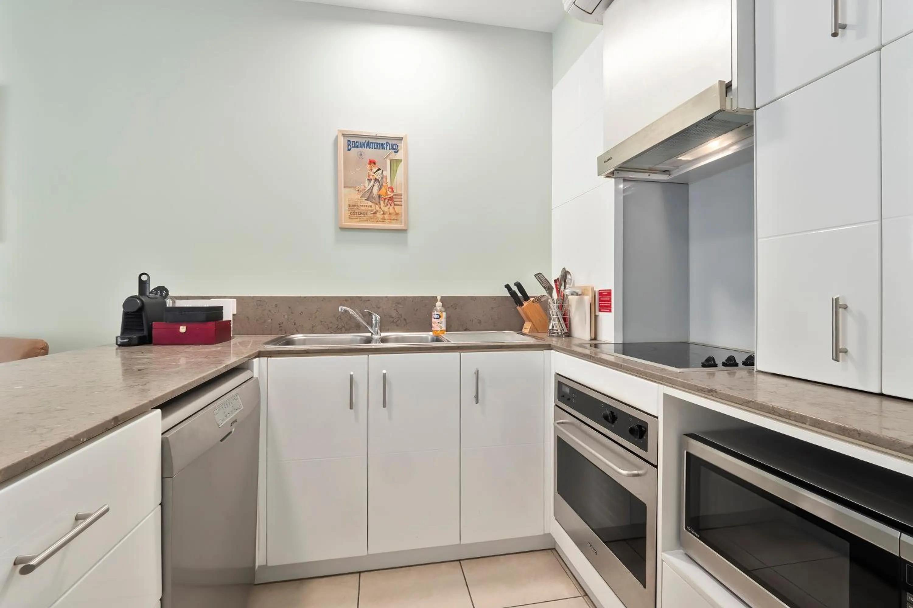 Kitchen or kitchenette in Elysium Private Apartments at Beach Club & Spa