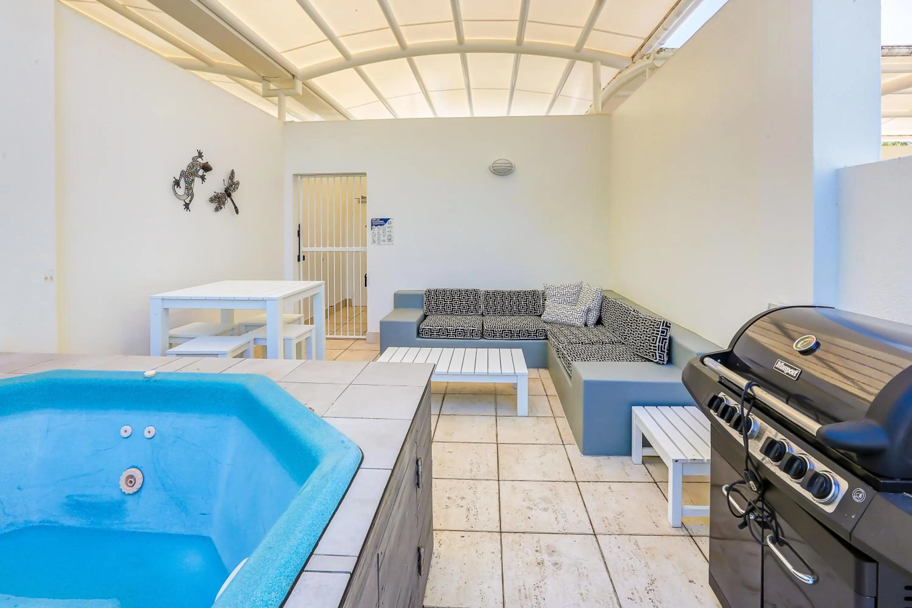 BBQ facilities in Elysium Private Apartments at Beach Club & Spa