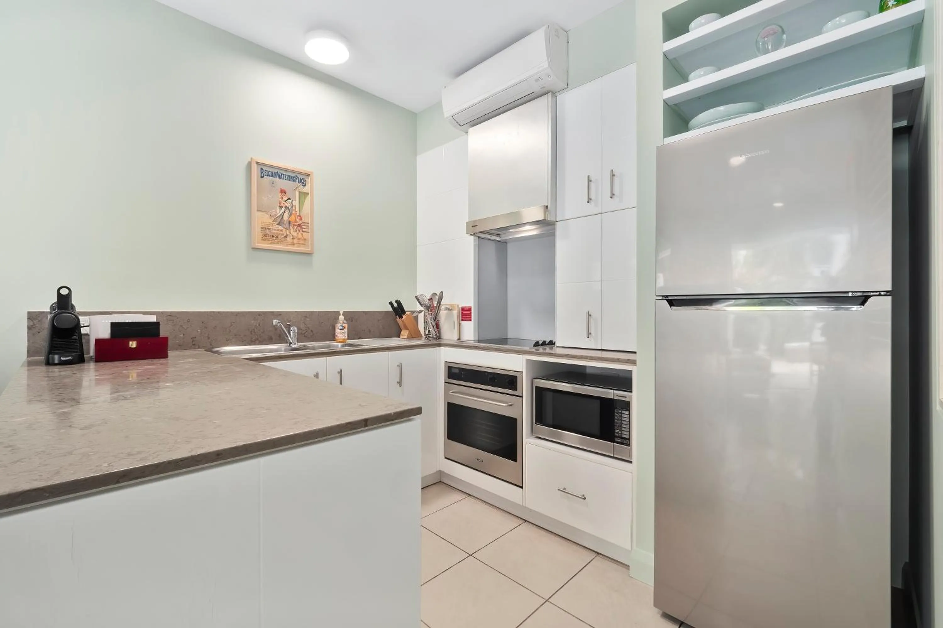 Kitchen or kitchenette in Elysium Private Apartments at Beach Club & Spa