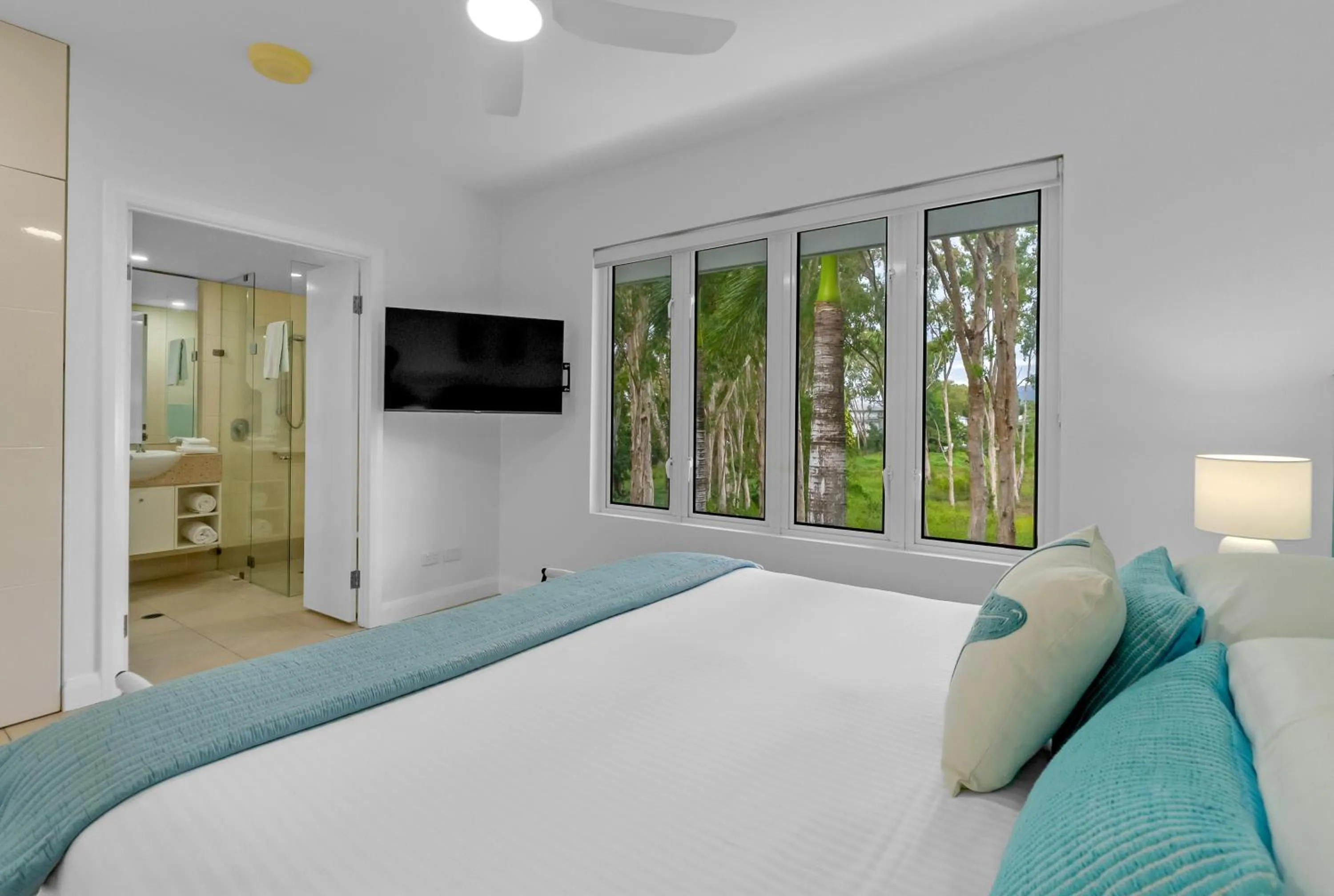 Bed in Elysium Private Apartments at Beach Club & Spa