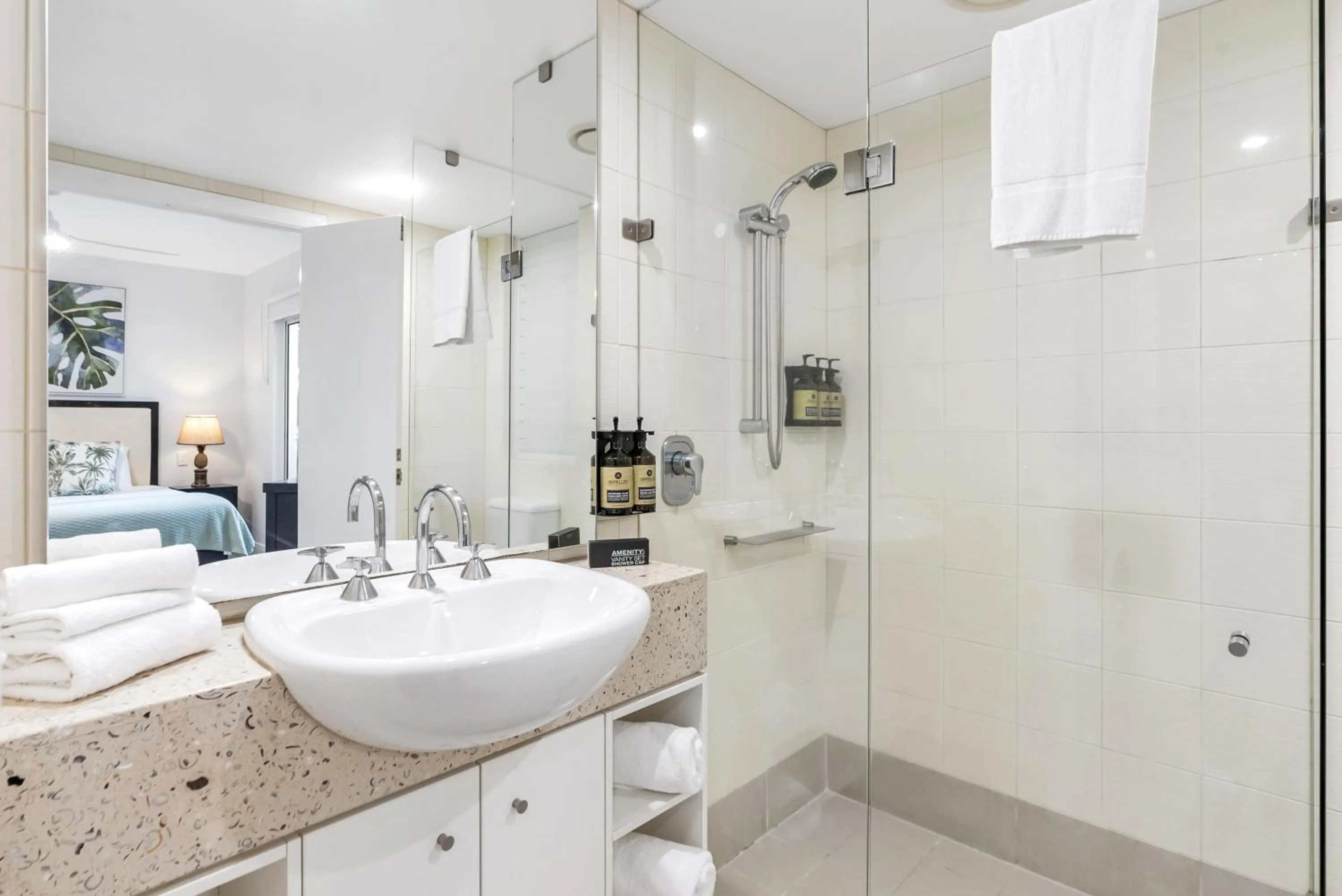 Shower in Elysium Private Apartments at Beach Club & Spa