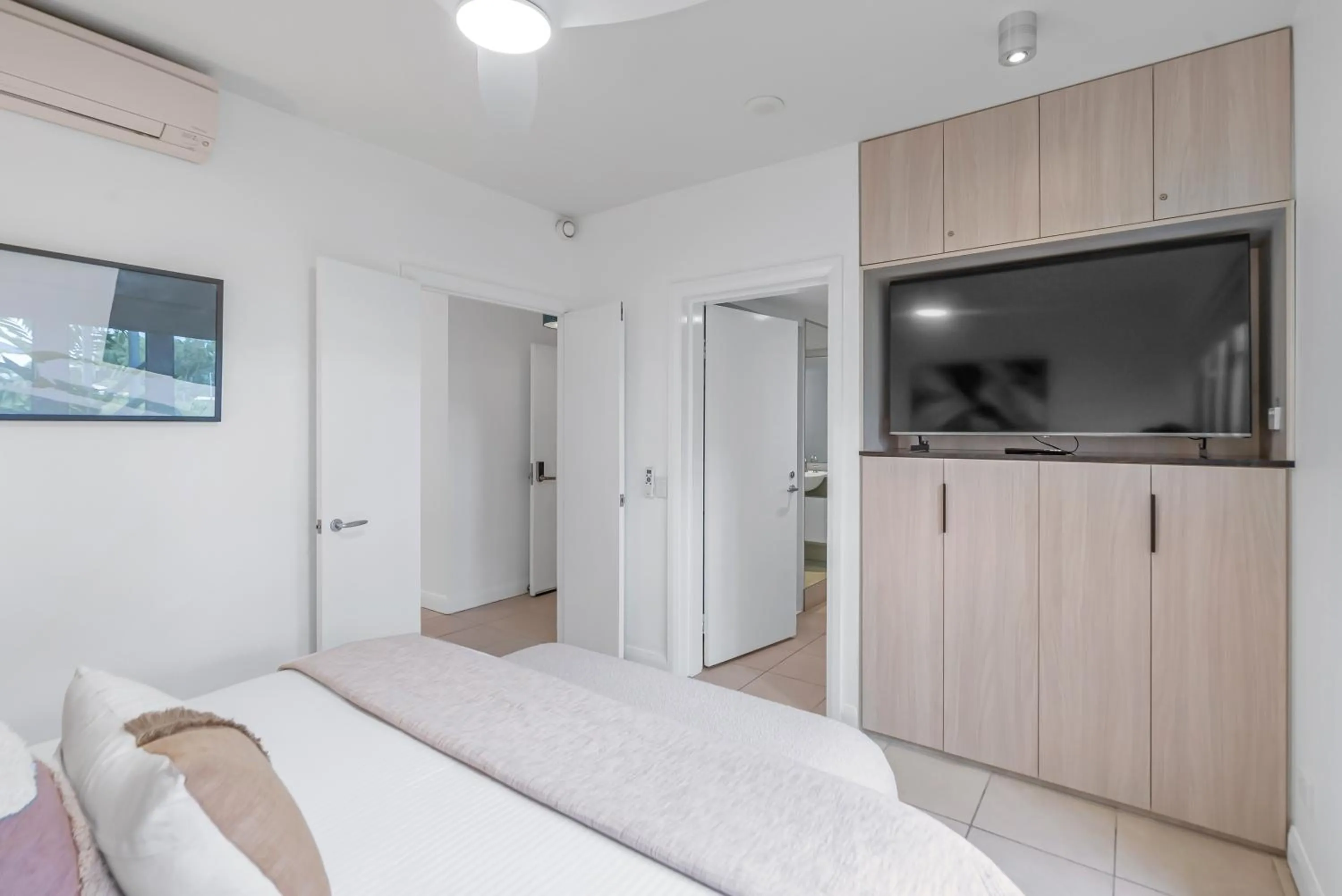 Bed in Elysium Private Apartments at Beach Club & Spa