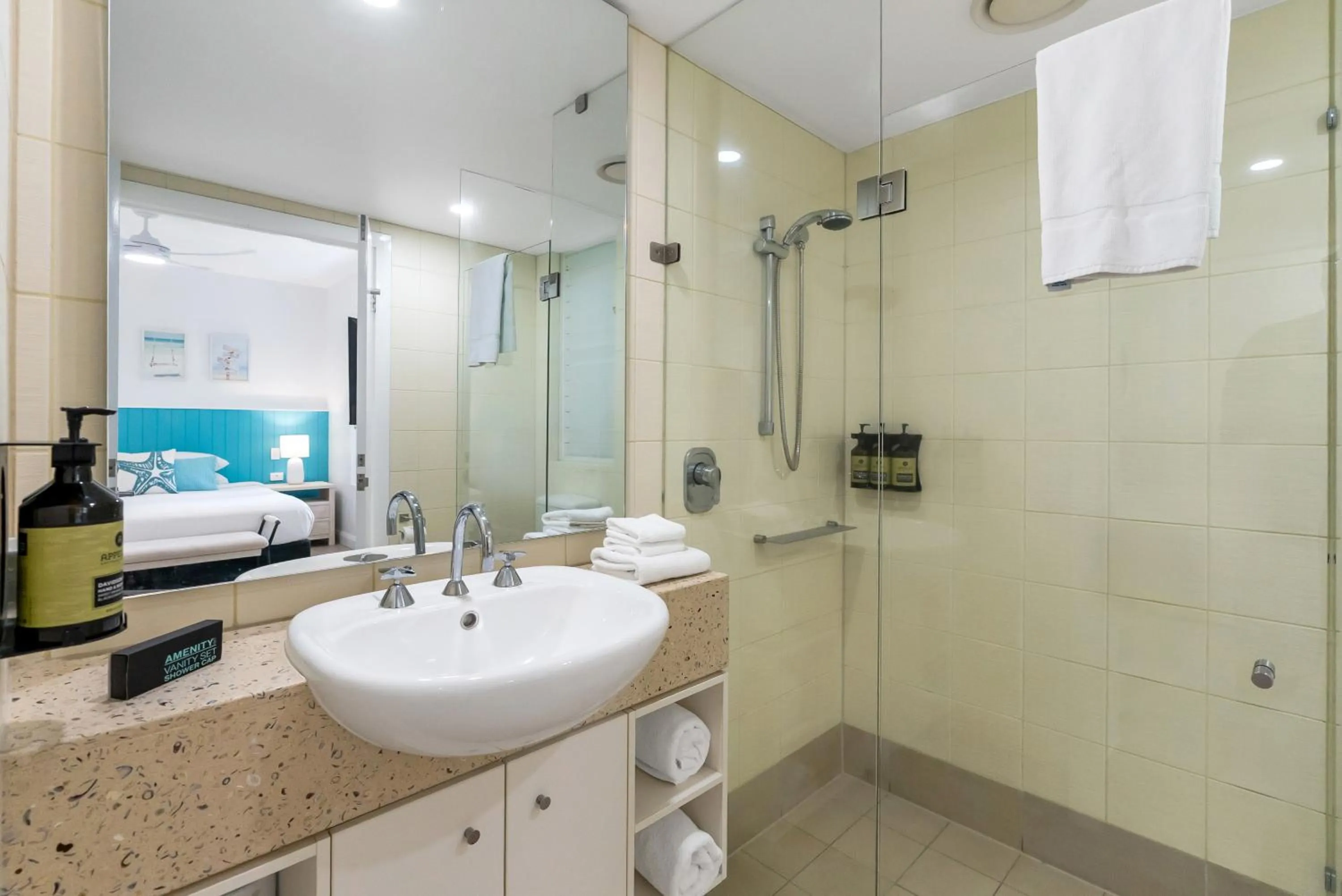 Shower in Elysium Private Apartments at Beach Club & Spa