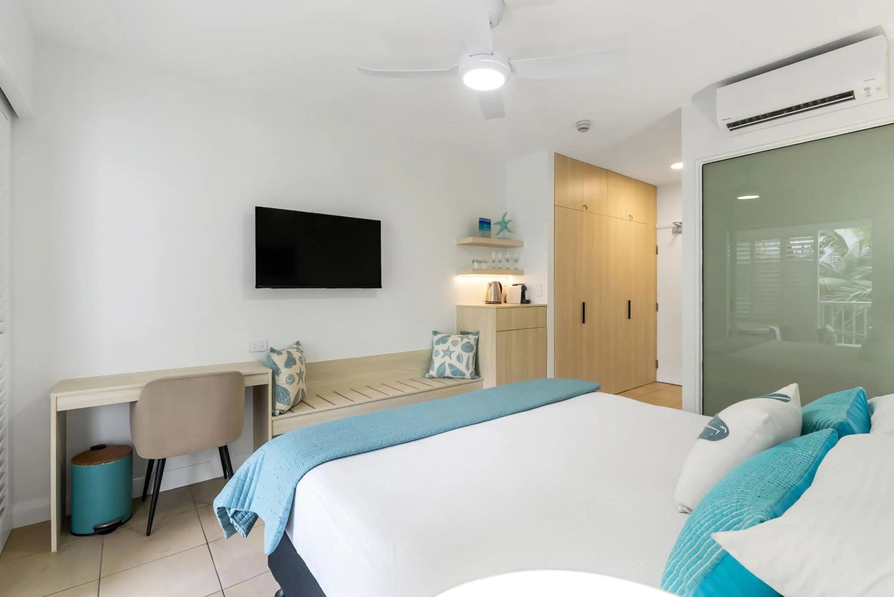 Bed in Elysium Private Apartments at Beach Club & Spa