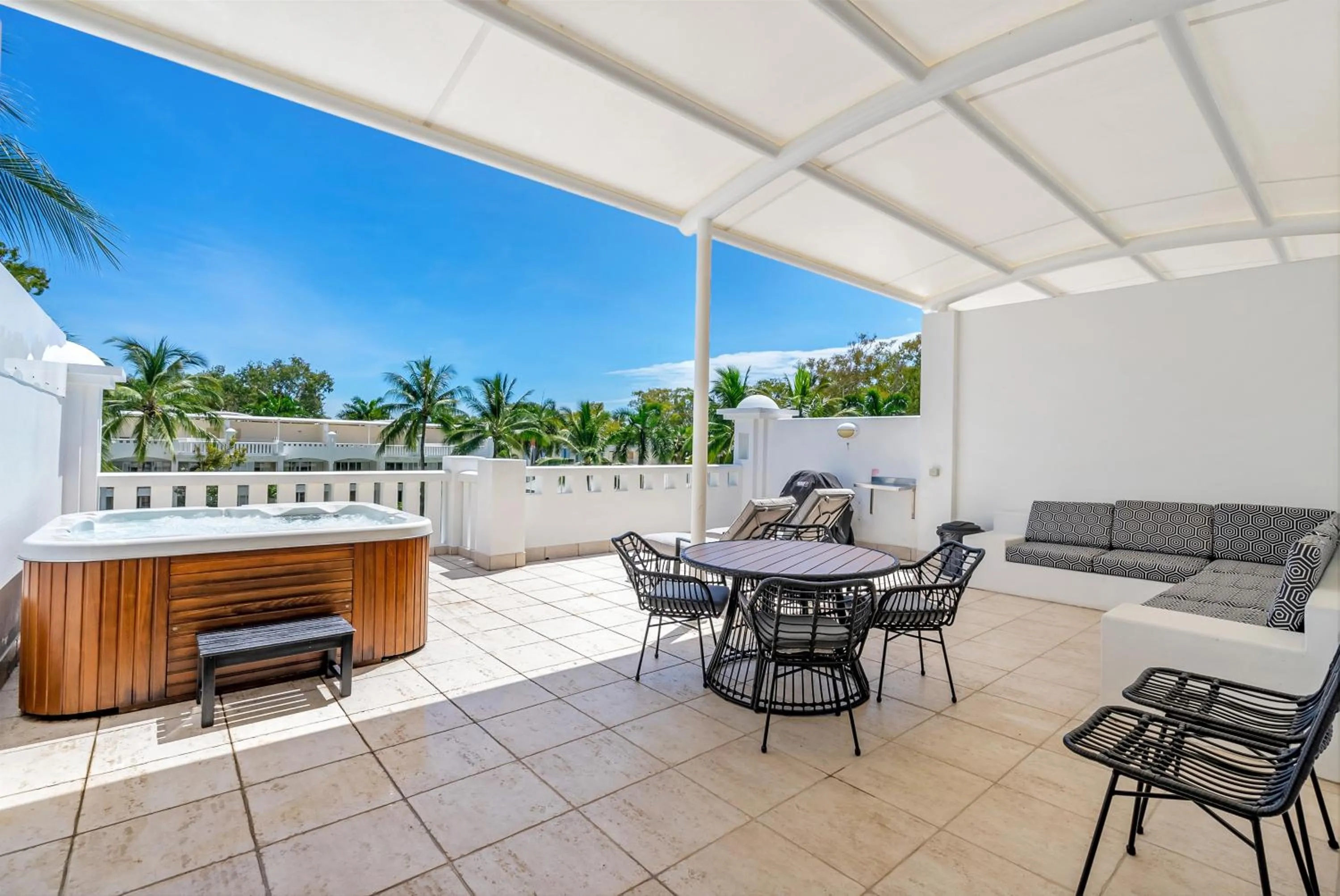 Patio in Elysium Private Apartments at Beach Club & Spa