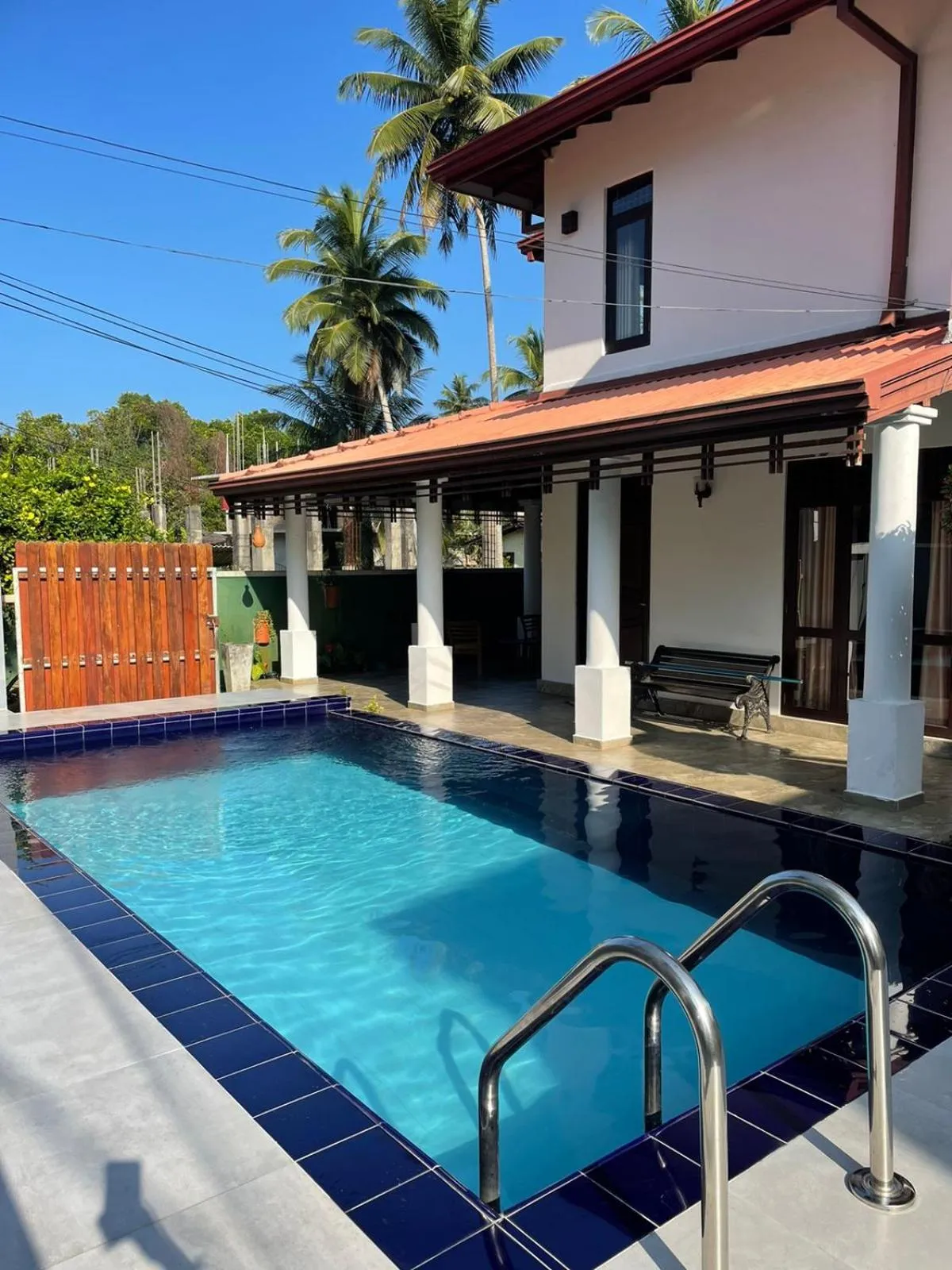 Pool view in River Breeze Villa Bentota