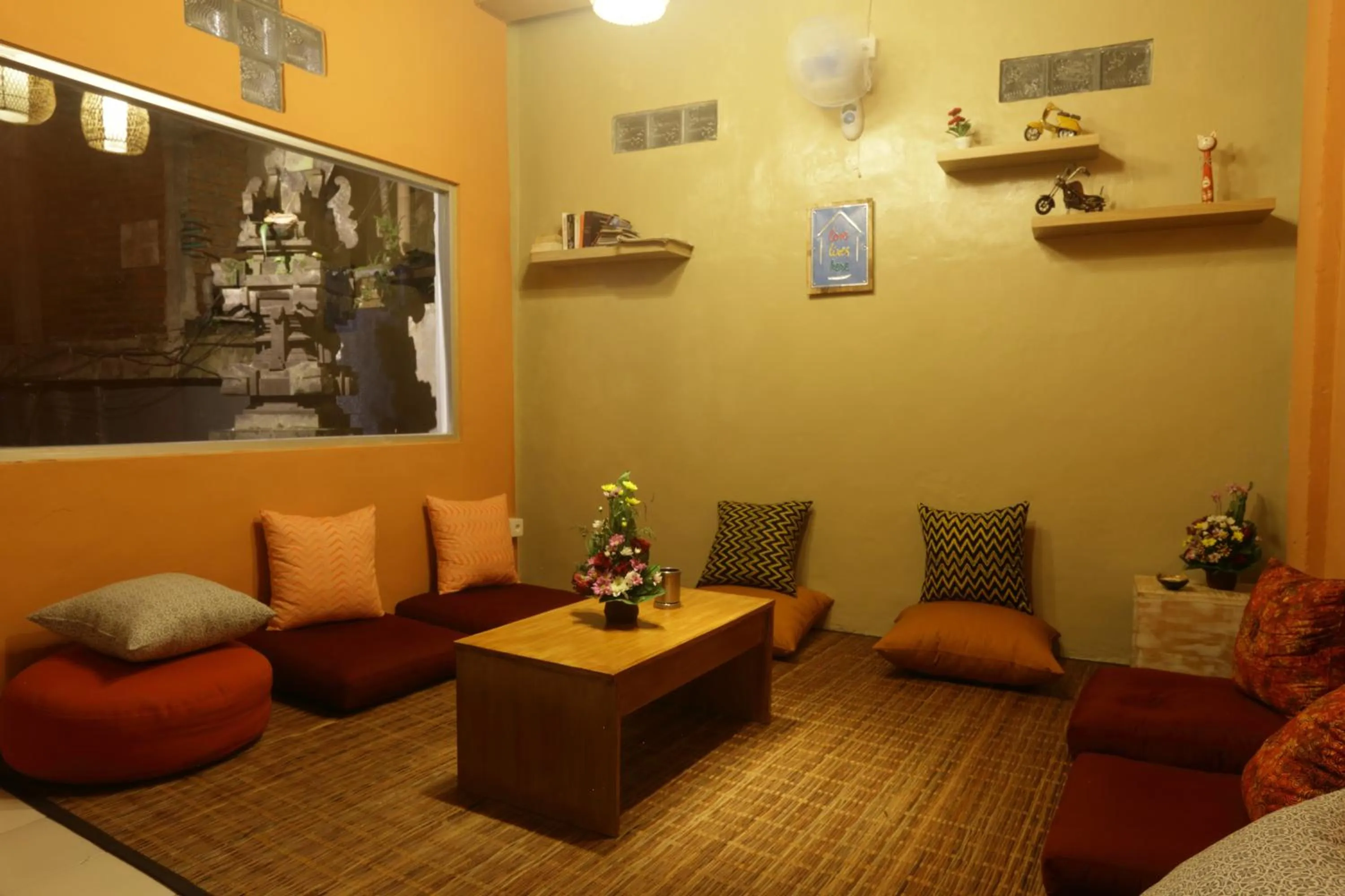 Seating area in Aru House Ubud