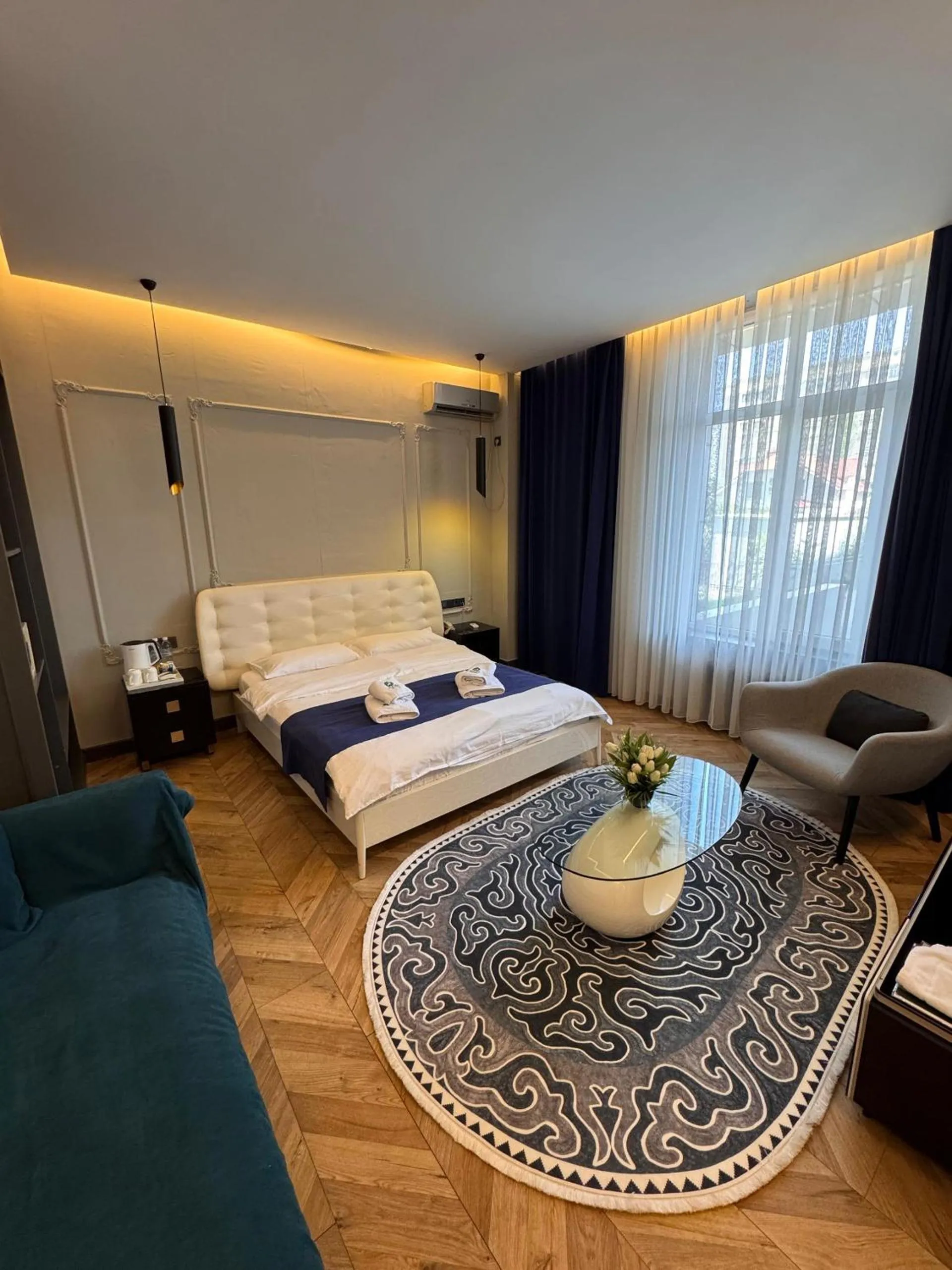 Bed in Bugu Hotel Bishkek