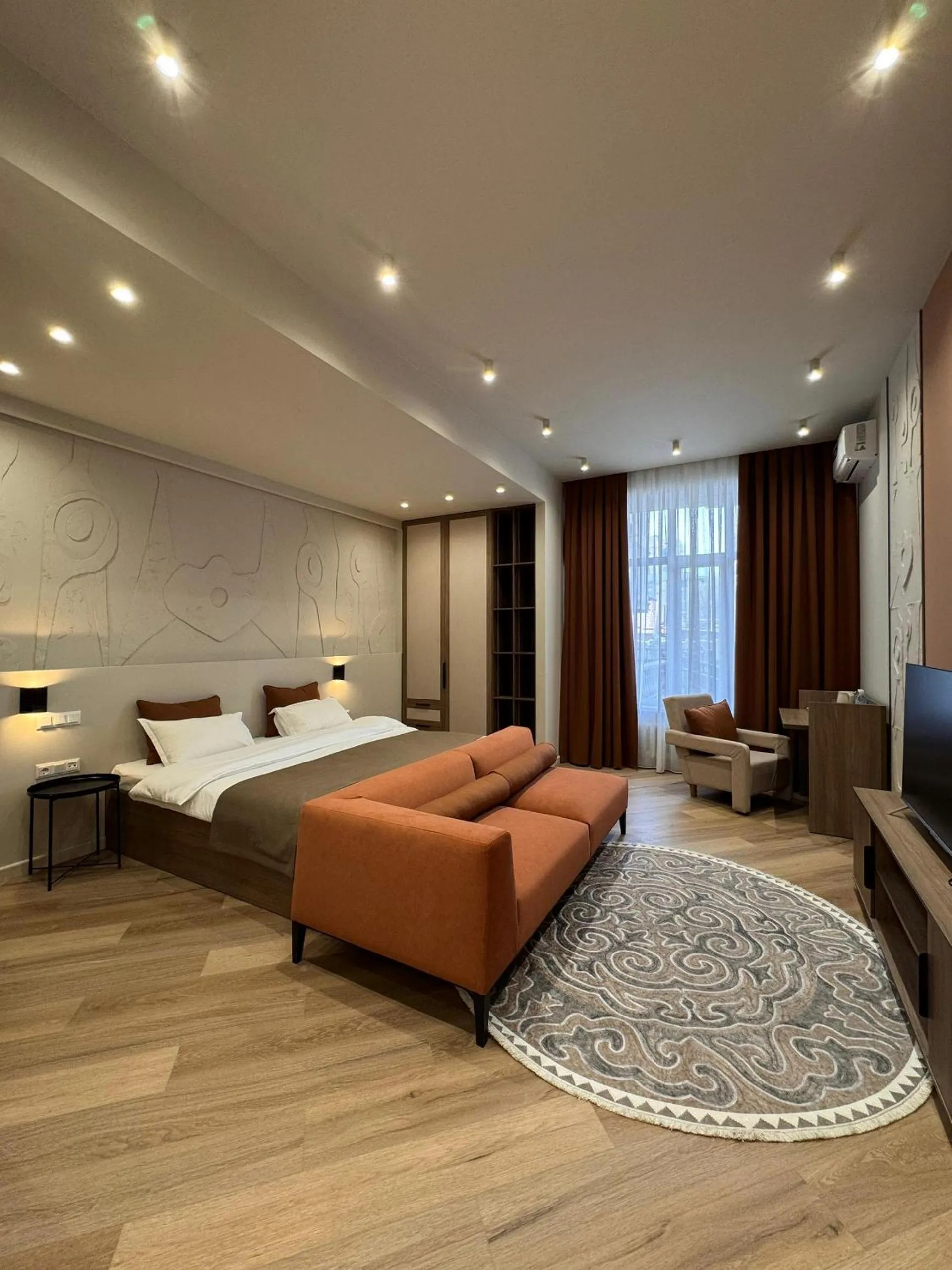 Bed in Bugu Hotel Bishkek