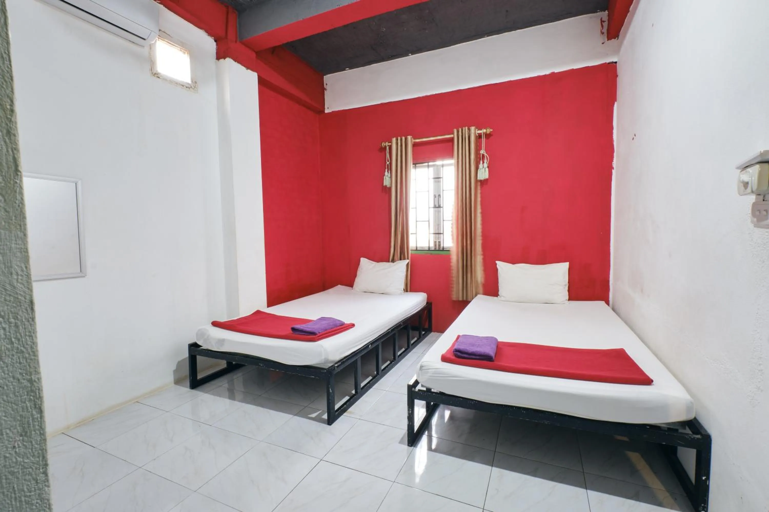 Decorative detail, Bed in Vangvieng Rock Backpacker Rooftop Hostel