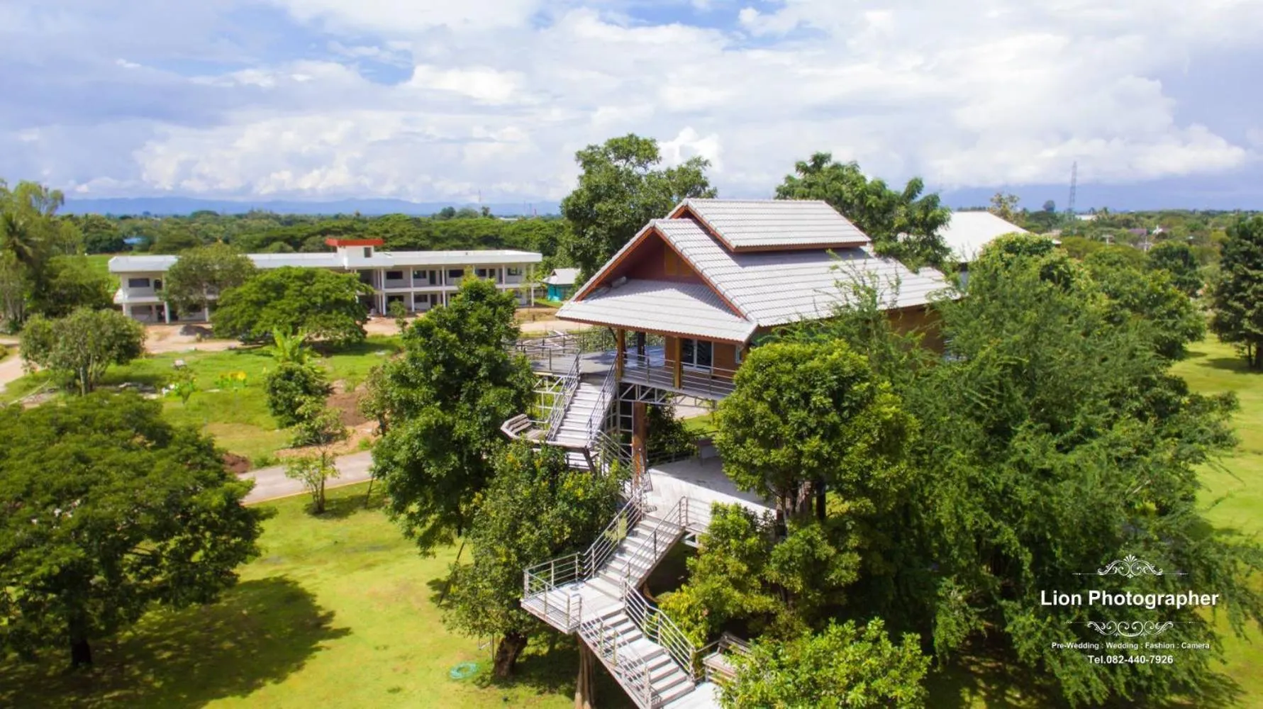 Bird's eye view in Lampang Green Garden Resort