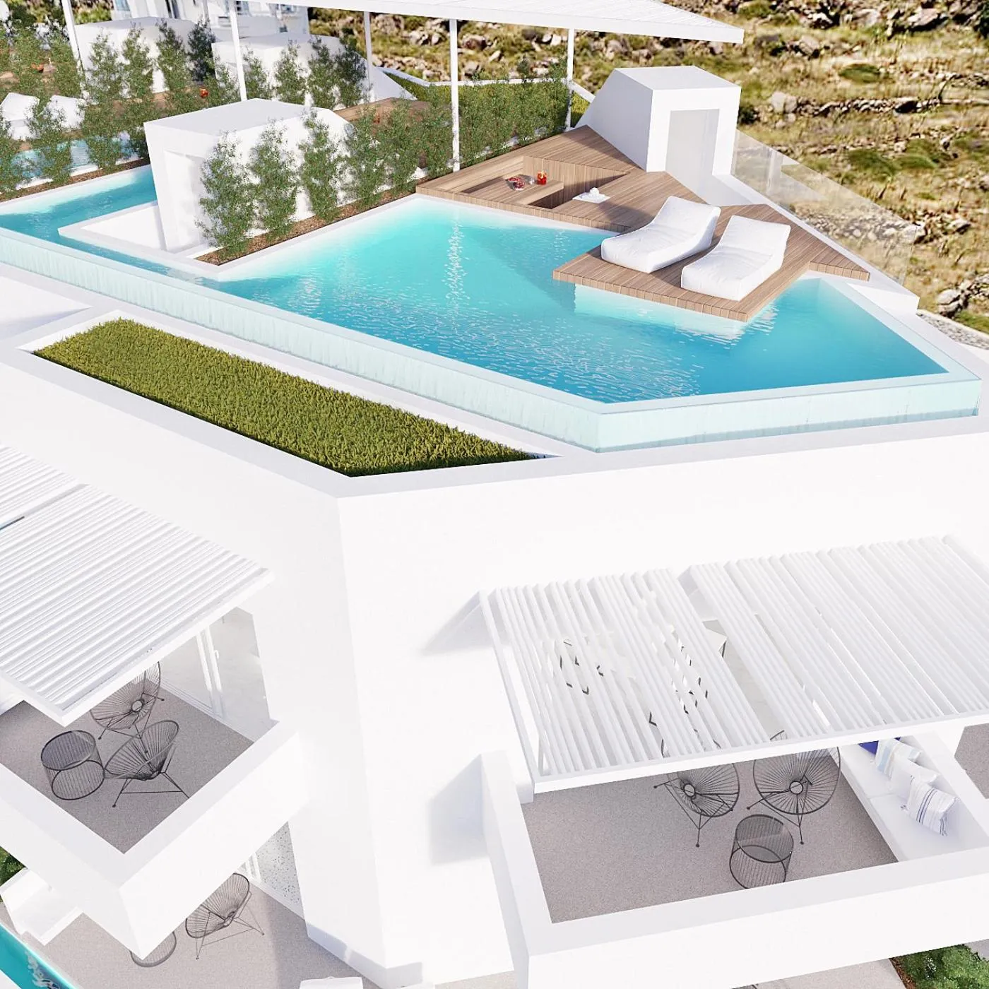 Sea view in Mykonos Dove Beachfront Hotel