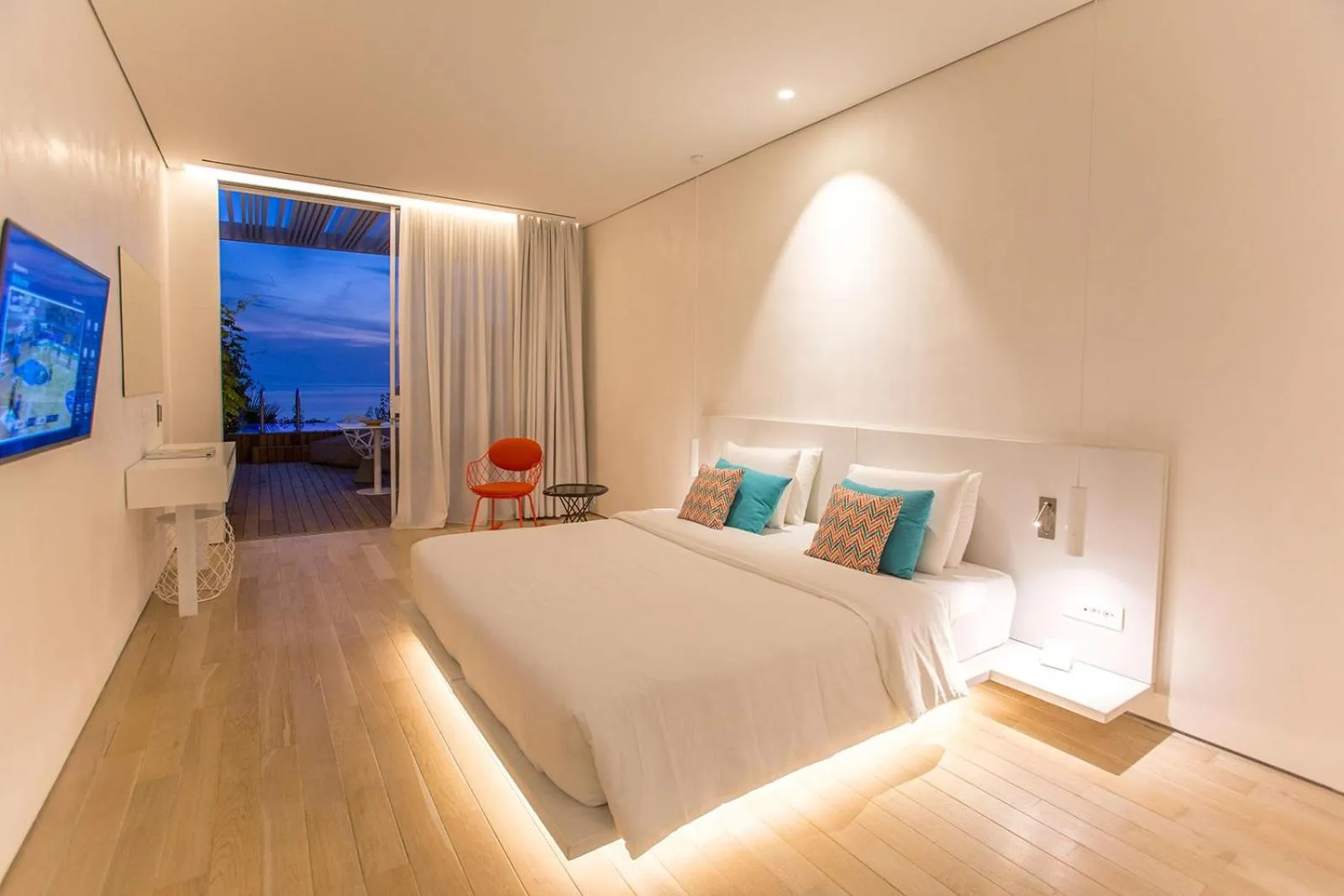 Photo of the whole room, Bed in Mykonos Dove Beachfront Hotel