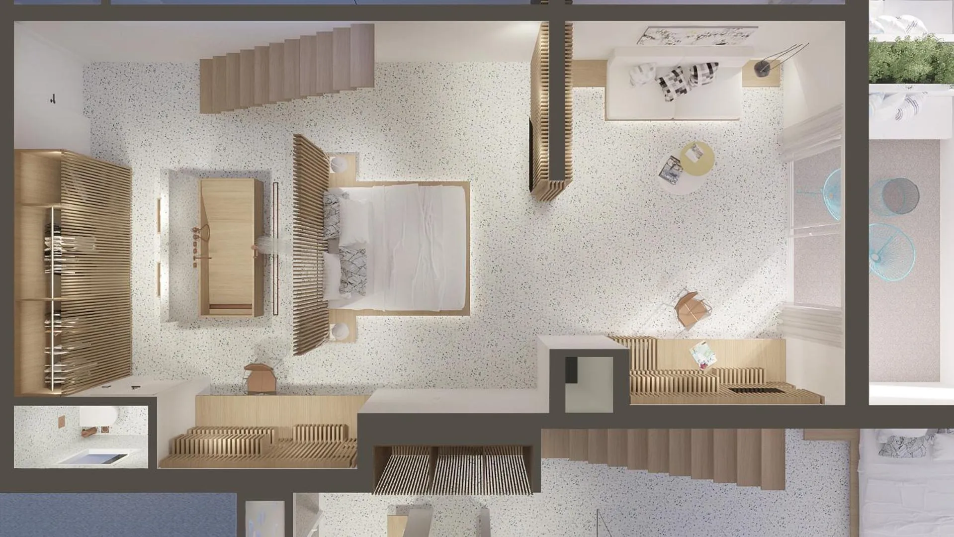 Floor plan in Mykonos Dove Beachfront Hotel