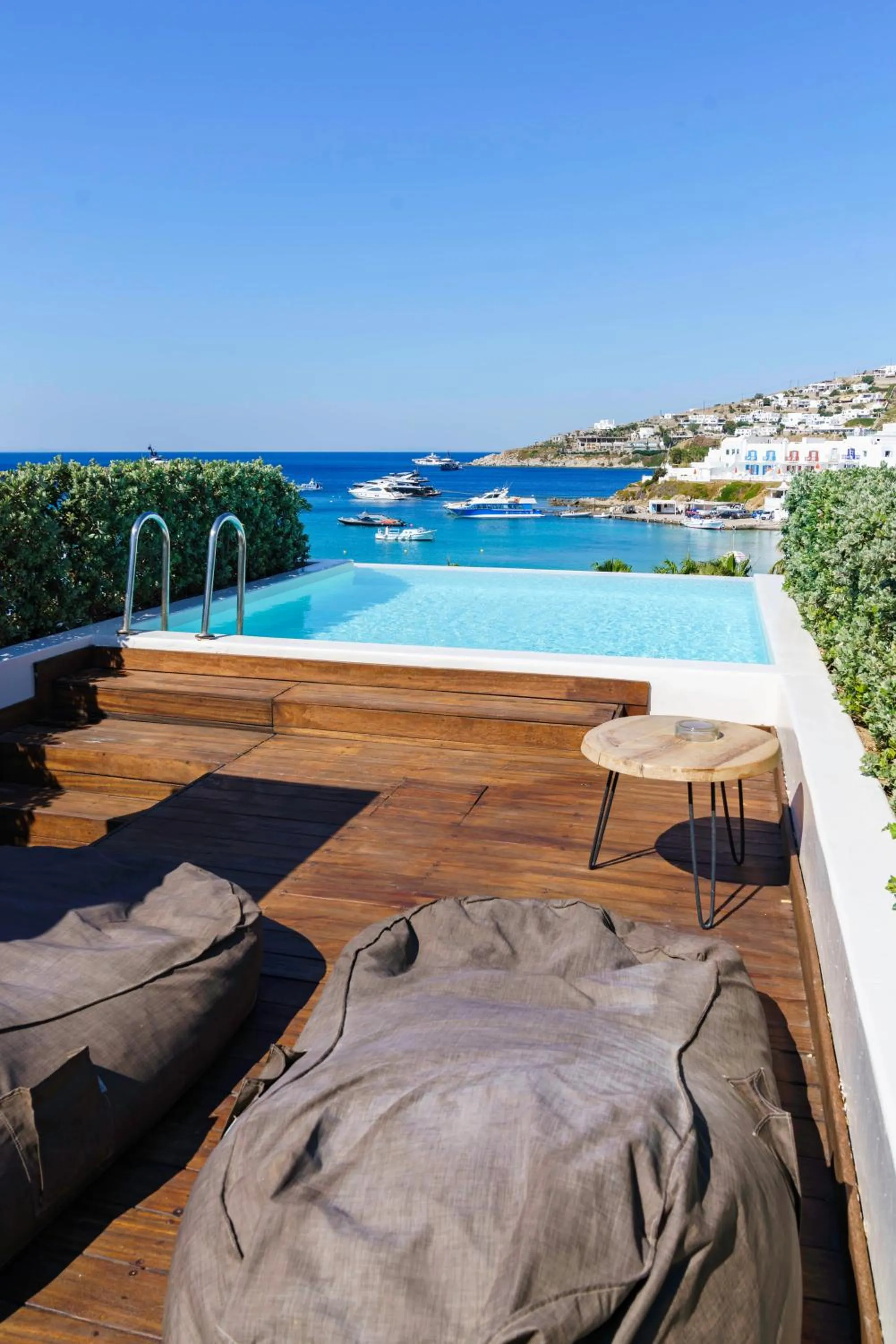 Pool view in Mykonos Dove Beachfront Hotel