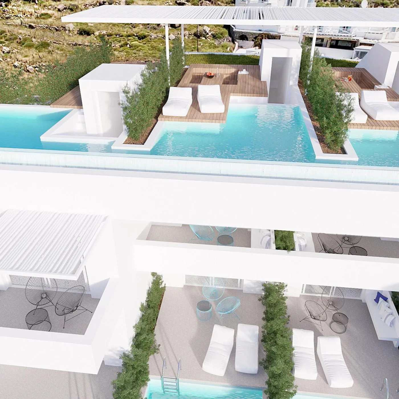 Sea view in Mykonos Dove Beachfront Hotel