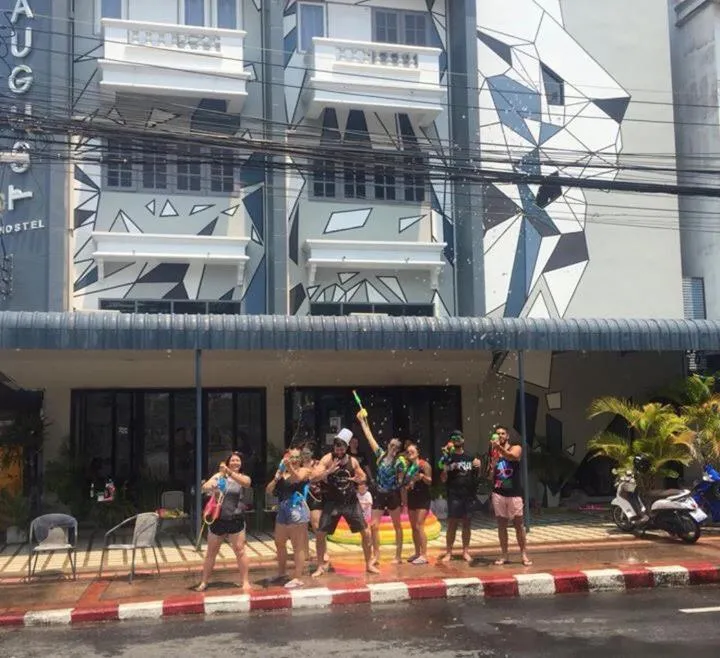 Facade/entrance in The August Hostel