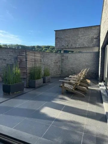 Balcony/Terrace in Hôtel WELLNESS EAU DE ROCHE Durbuy