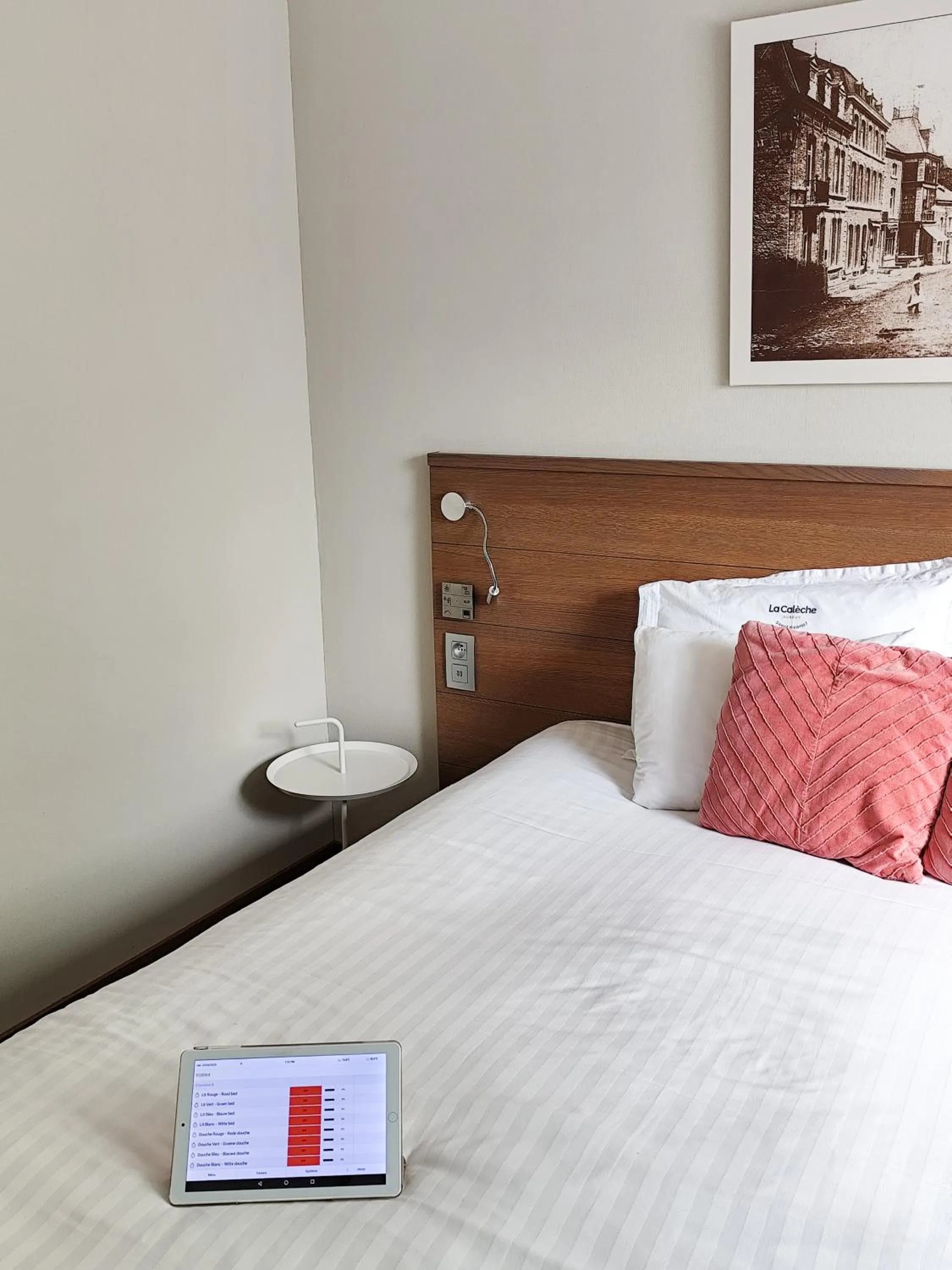 Bed in Hotel La Caleche