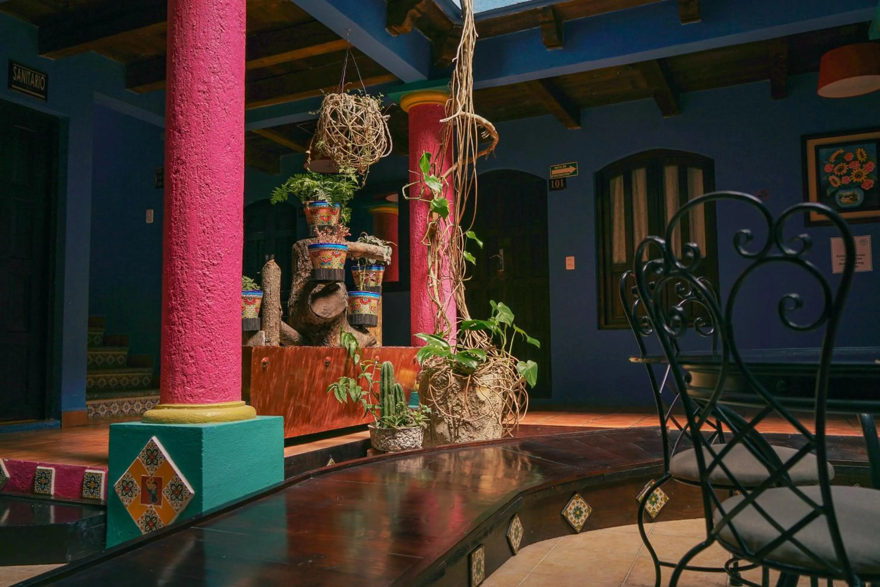 Inner courtyard view in Hotel Tepeyac